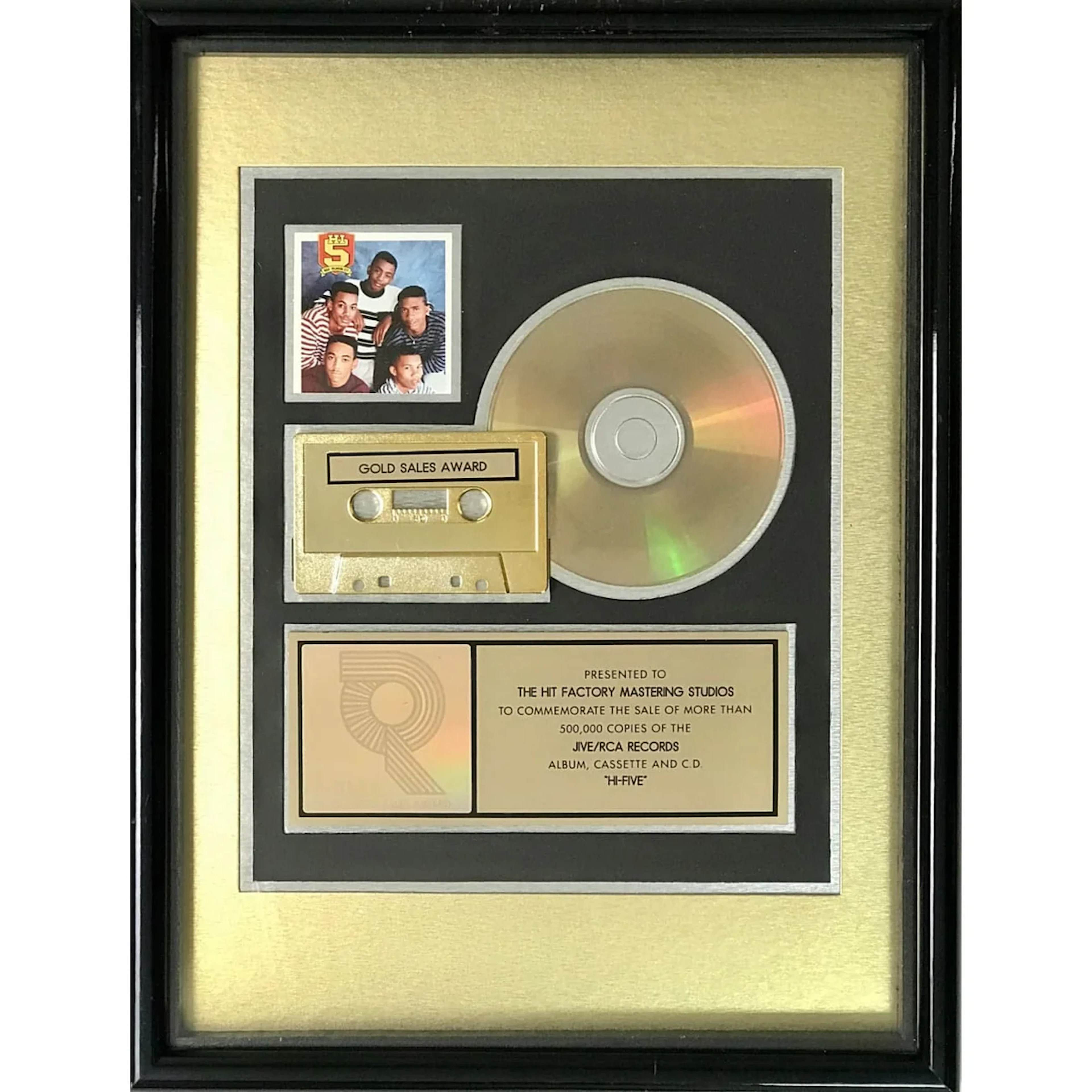 Hi-Five self-titled debut RIAA Gold Album Award