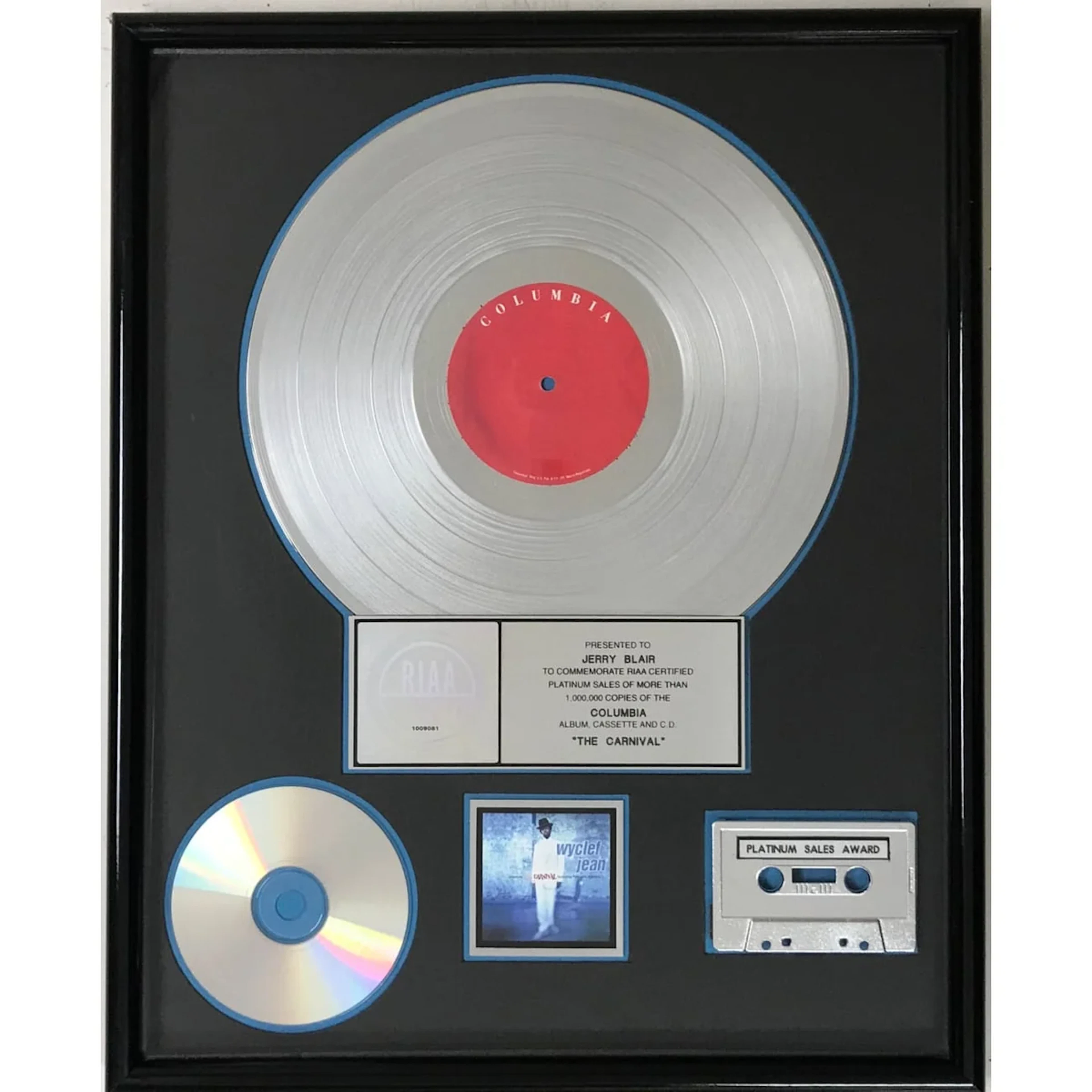 Wyclef Jean Presents The Carnival RIAA Platinum Album Award