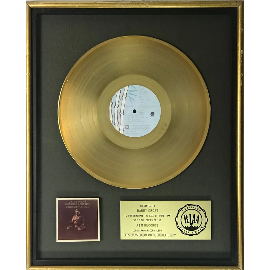 Cat Stevens Buddha And The Chocolate Box RIAA Gold LP Award