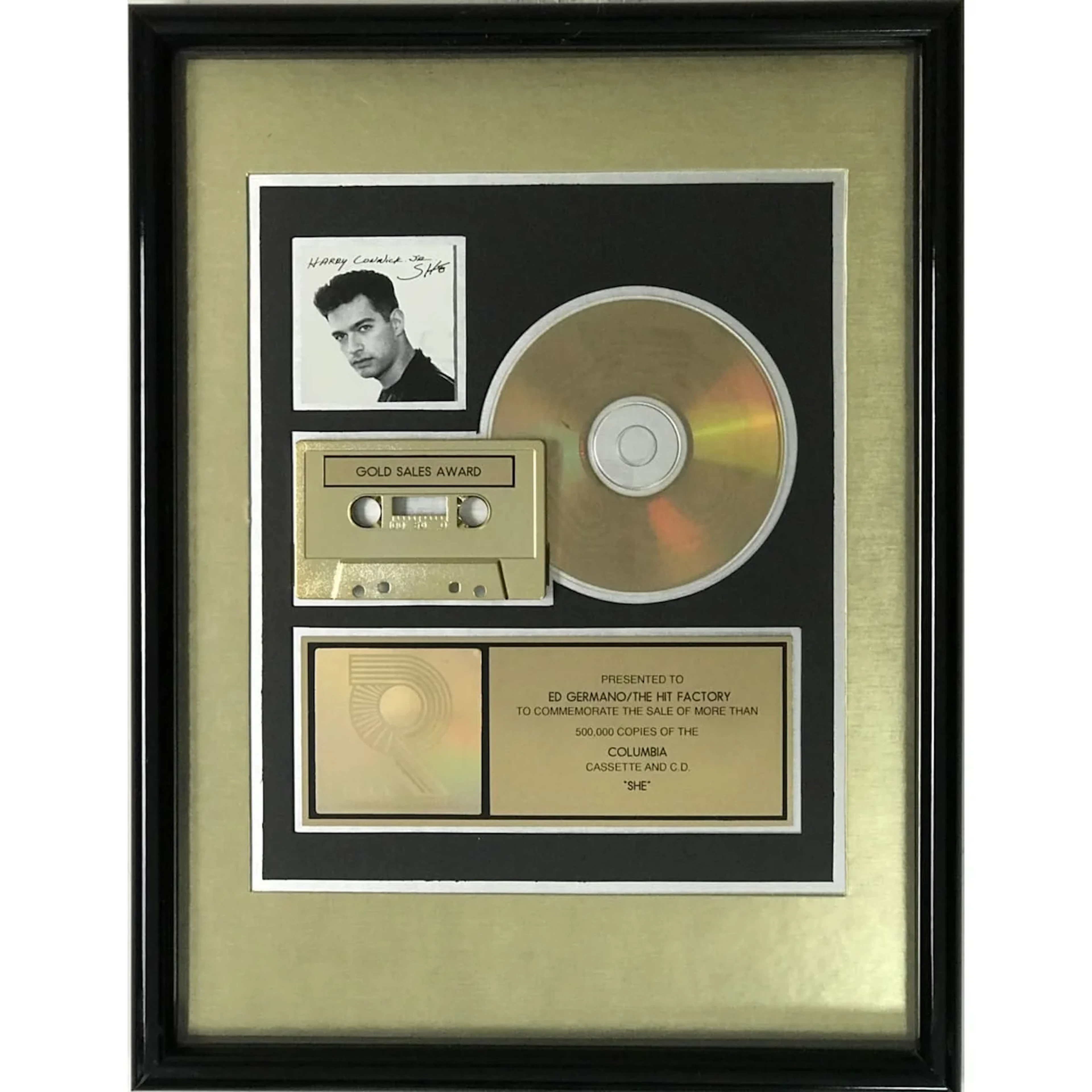 Harry Connick Jr. She RIAA Gold Album Award