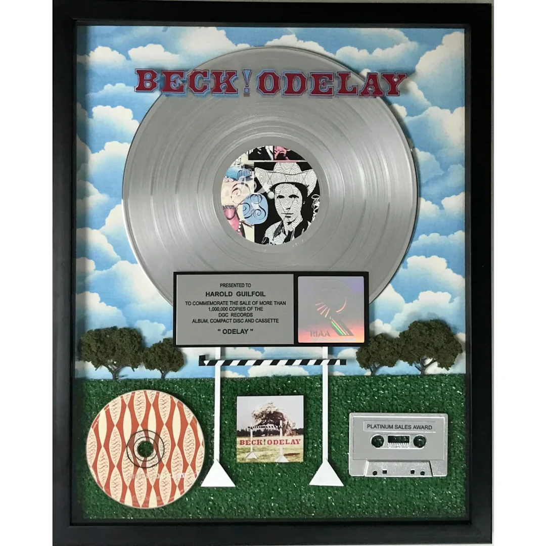 Beck Odelay RIAA Platinum Album Award