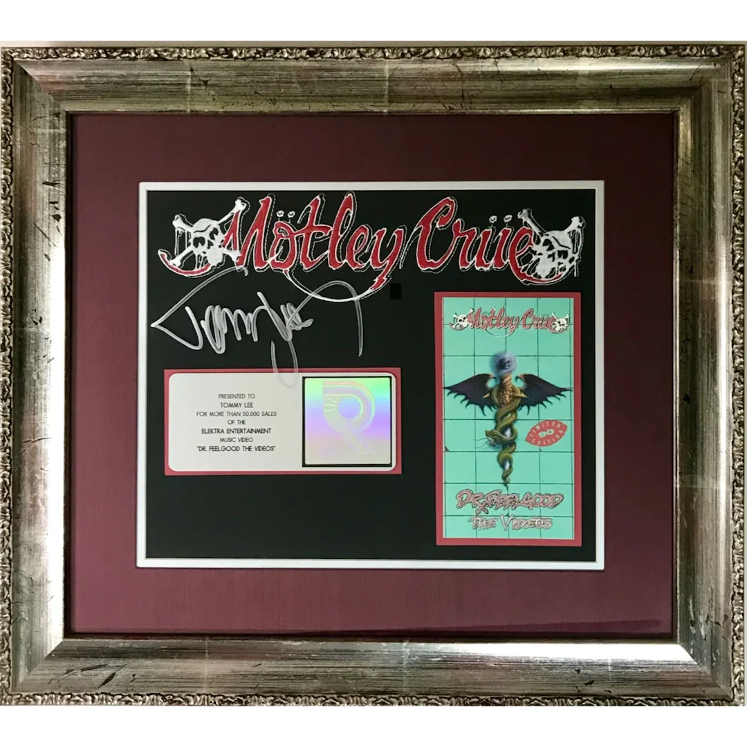 Mötley Crüe Dr. Feelgood: The Videos RIAA Platinum Video Award presented