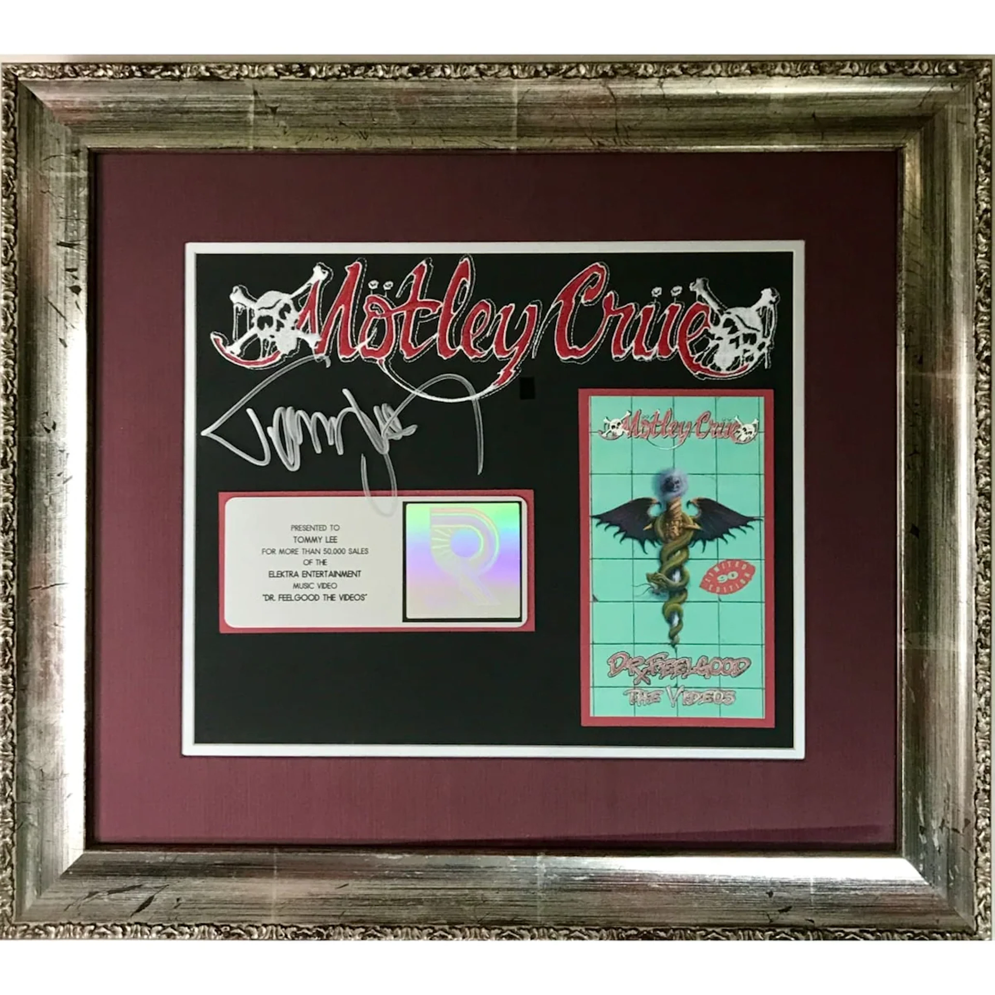 Mötley Crüe Dr. Feelgood: The Videos RIAA Platinum Video Award presented