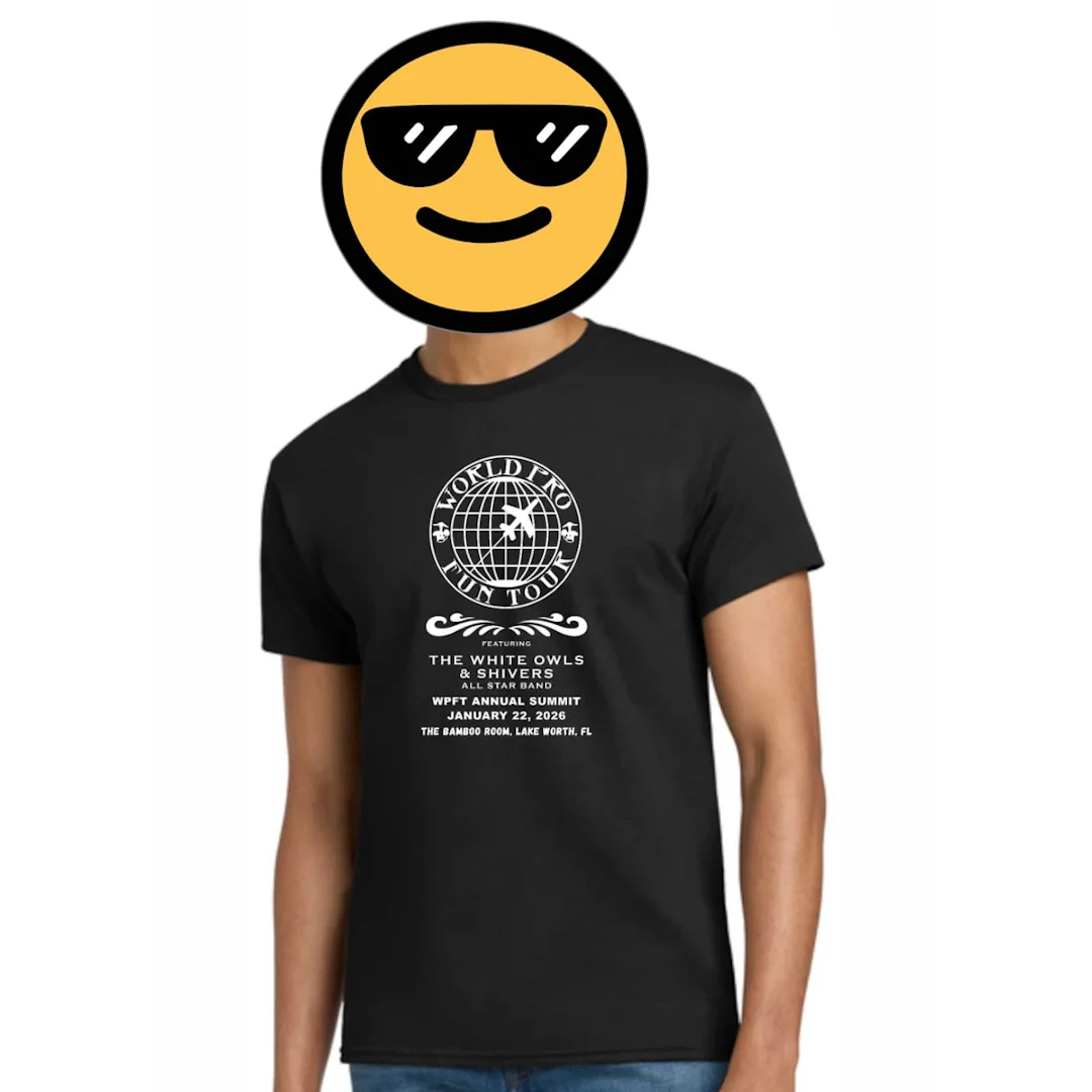 White Owls Shivers World Pro Fun Tour 2026 T-shirt