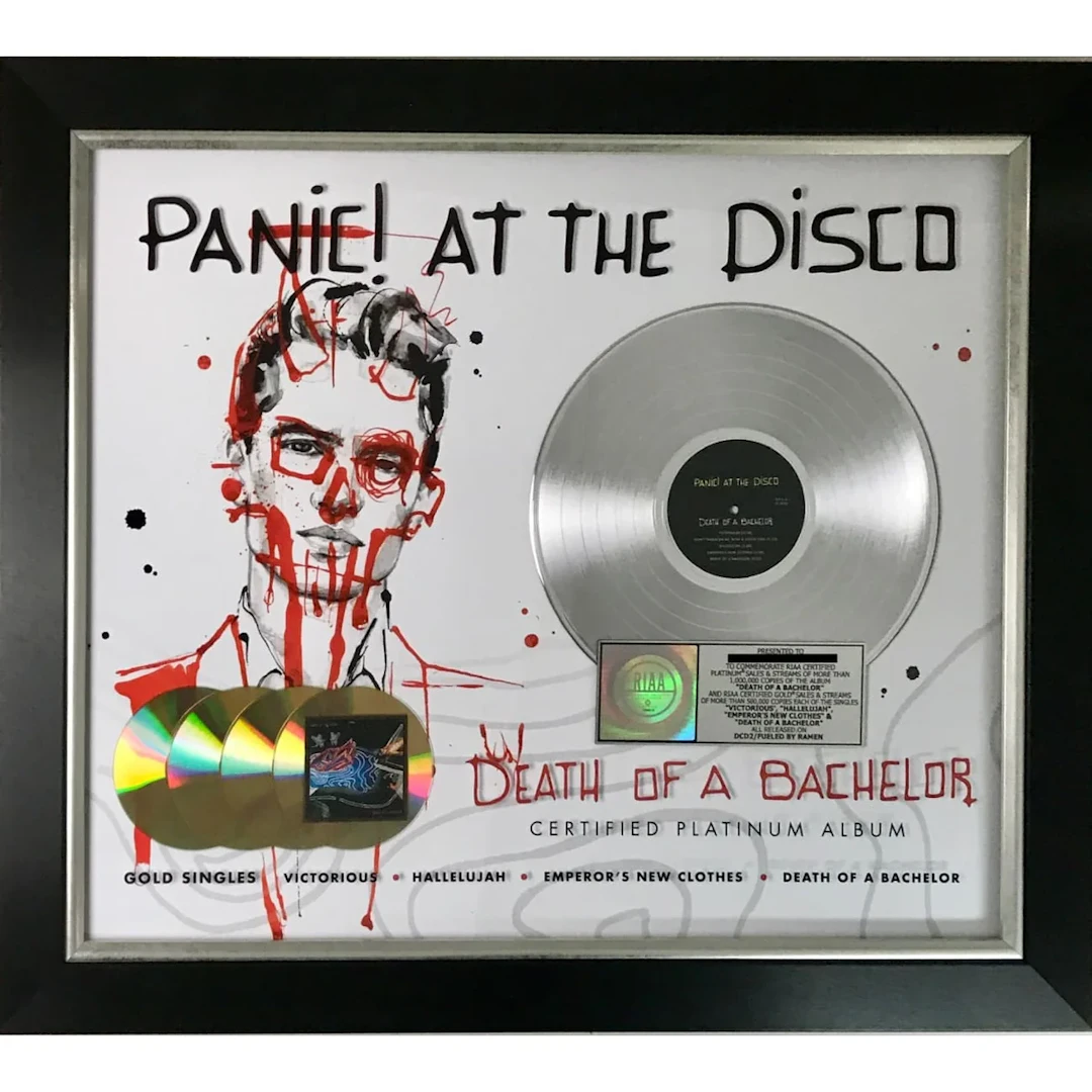 Panic! at the Disco Death Of A Bachelor RIAA Platinum Album/Singles Award