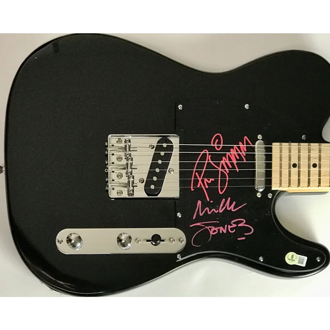 The Clash Mick Jones & Paul Simonon Signed Guitar w/BAS COA