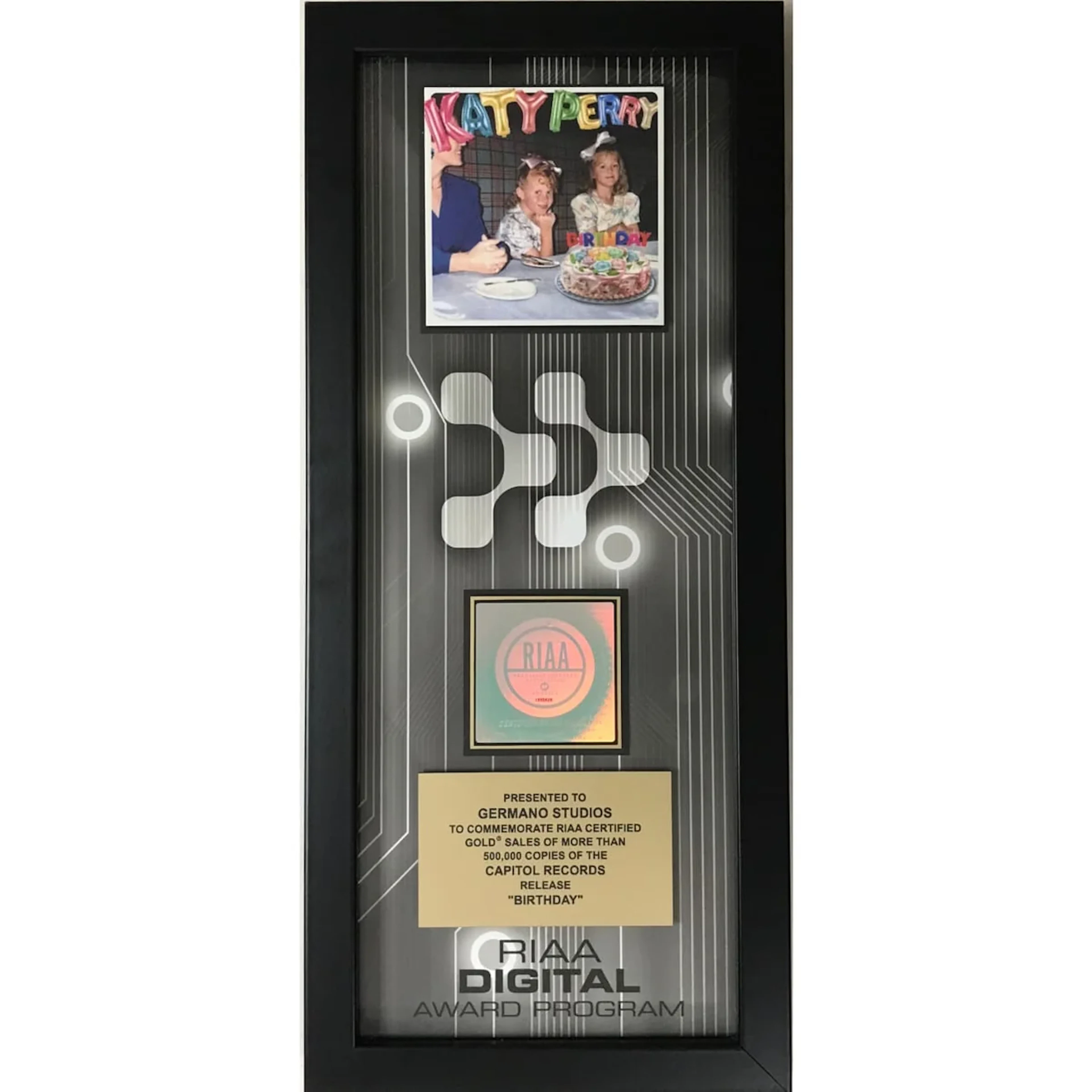 Katy Perry "Birthday" RIAA Digital Single Award