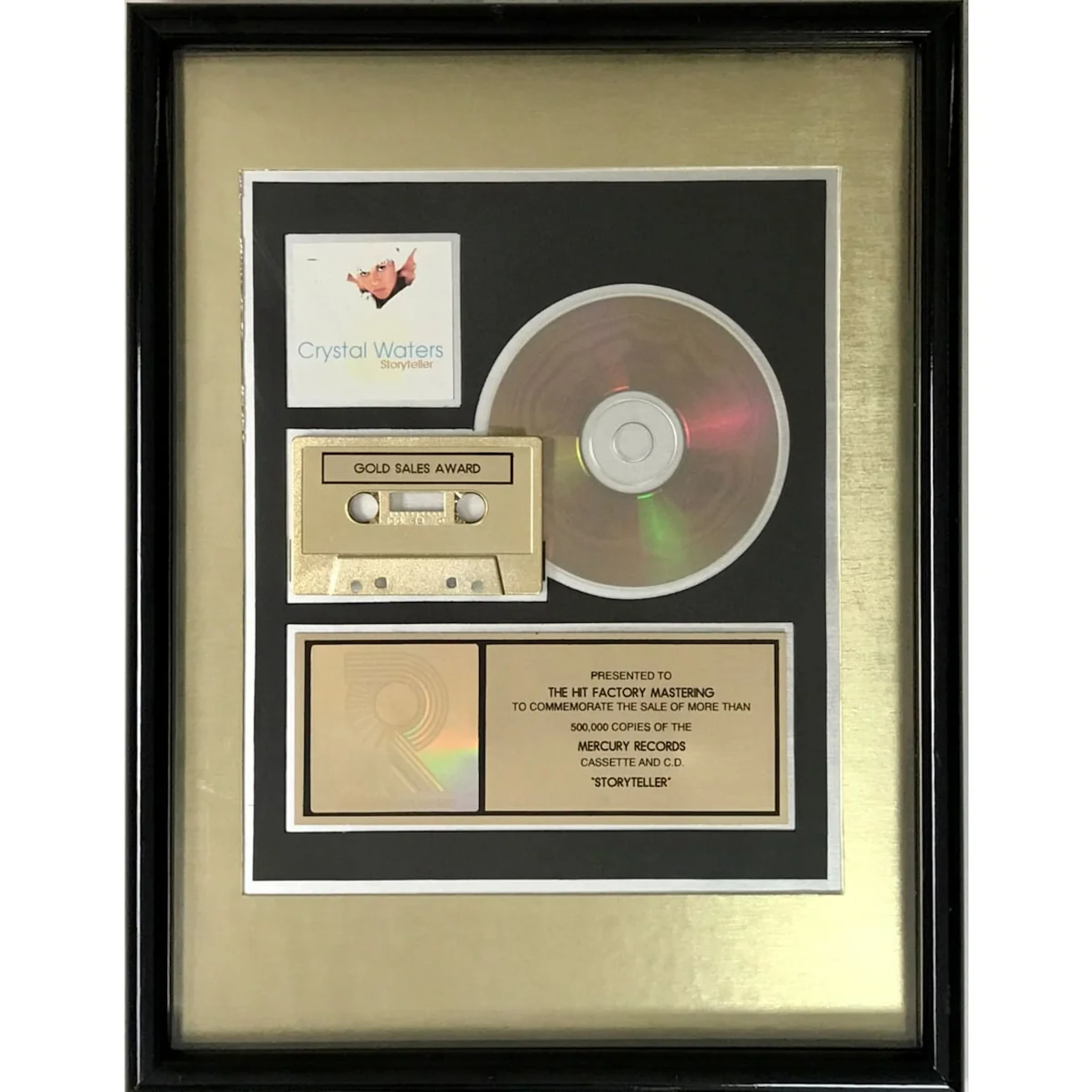 Crystal Waters Storyteller RIAA Gold Album Award
