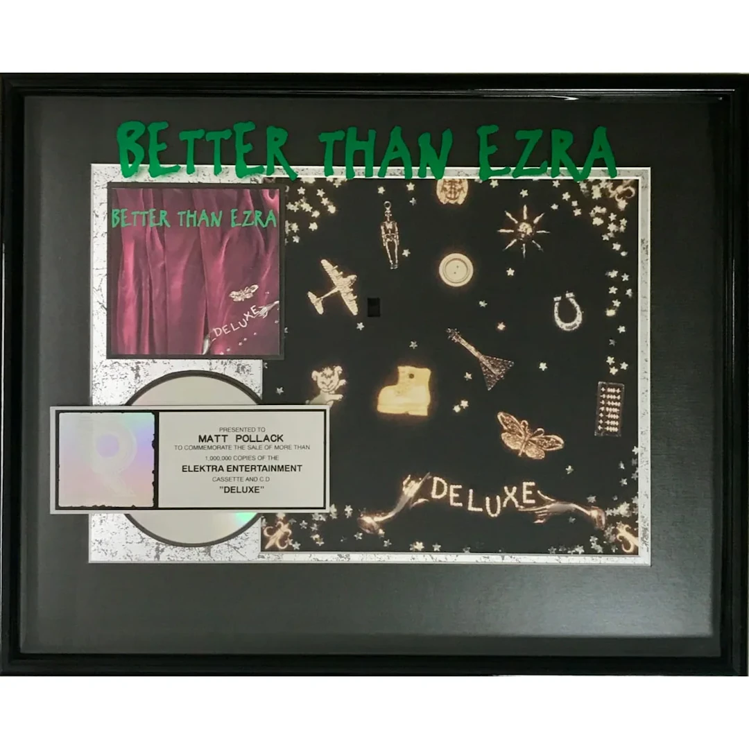 Better Than Ezra Deluxe RIAA Platinum Album Award