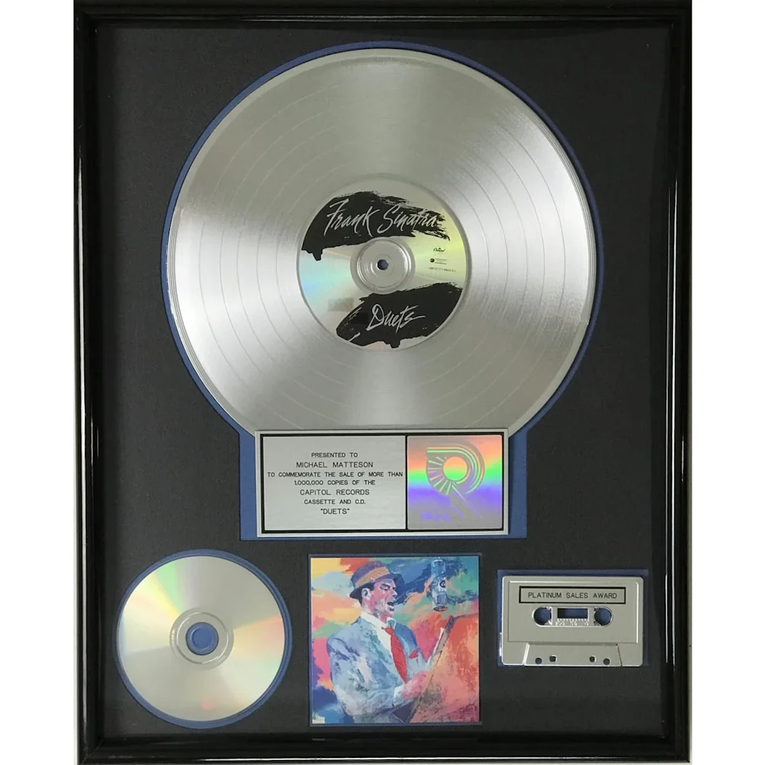 Frank Sinatra Duets RIAA Platinum Album Award