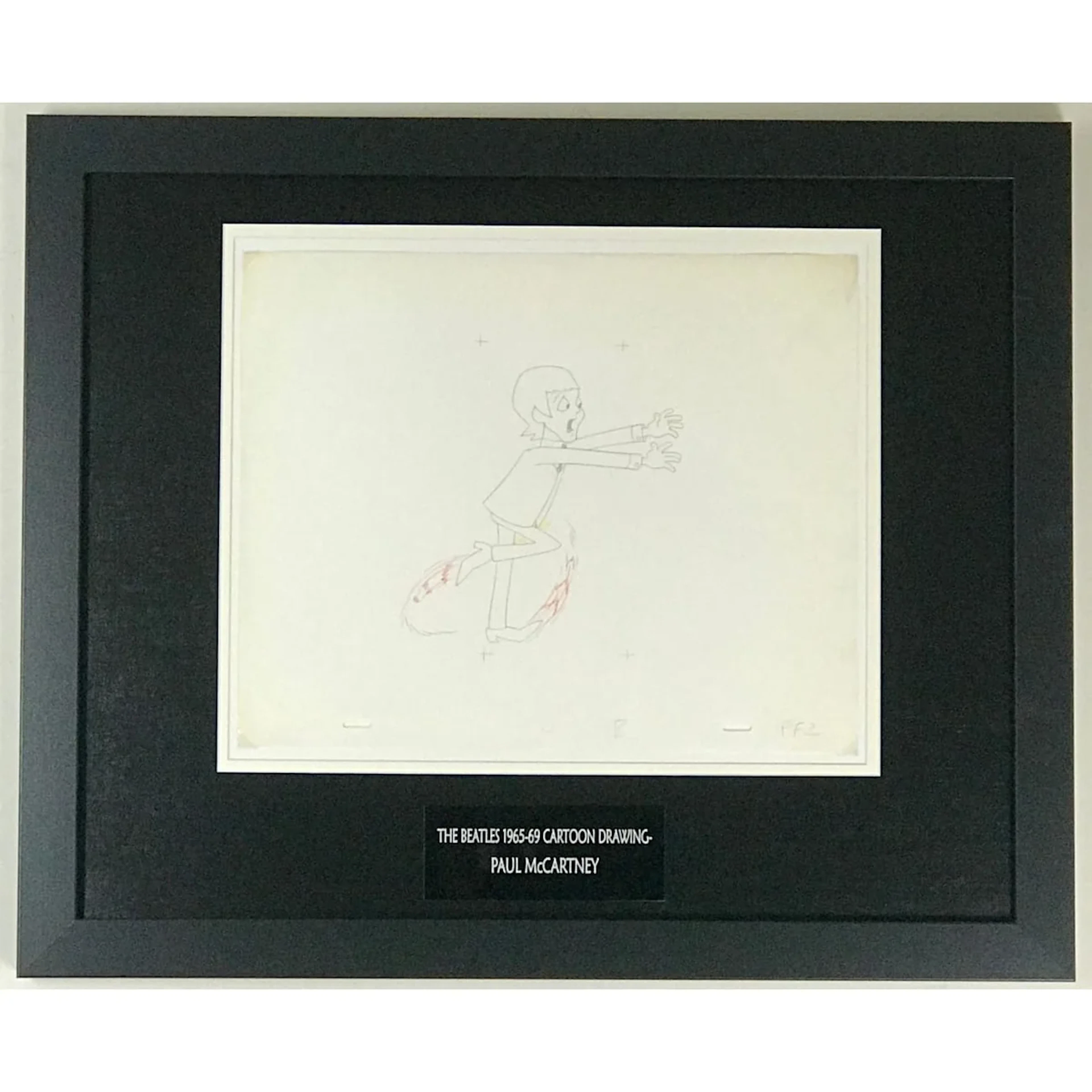 Beatles 1965-69 Cartoon - Framed Original Animation Cel Paul McCartney