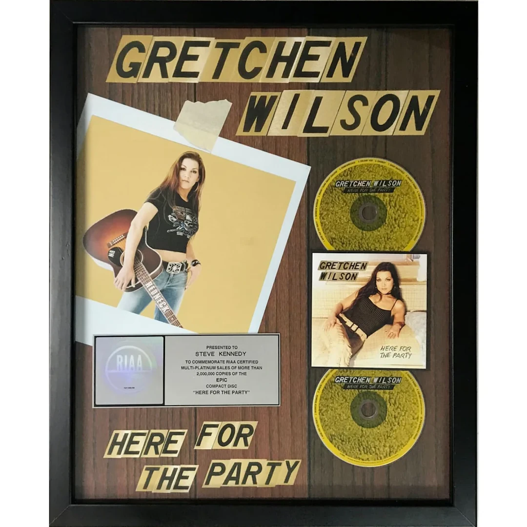 Gretchen Wilson Here For The Party RIAA 2x Multi-Platinum Album Award