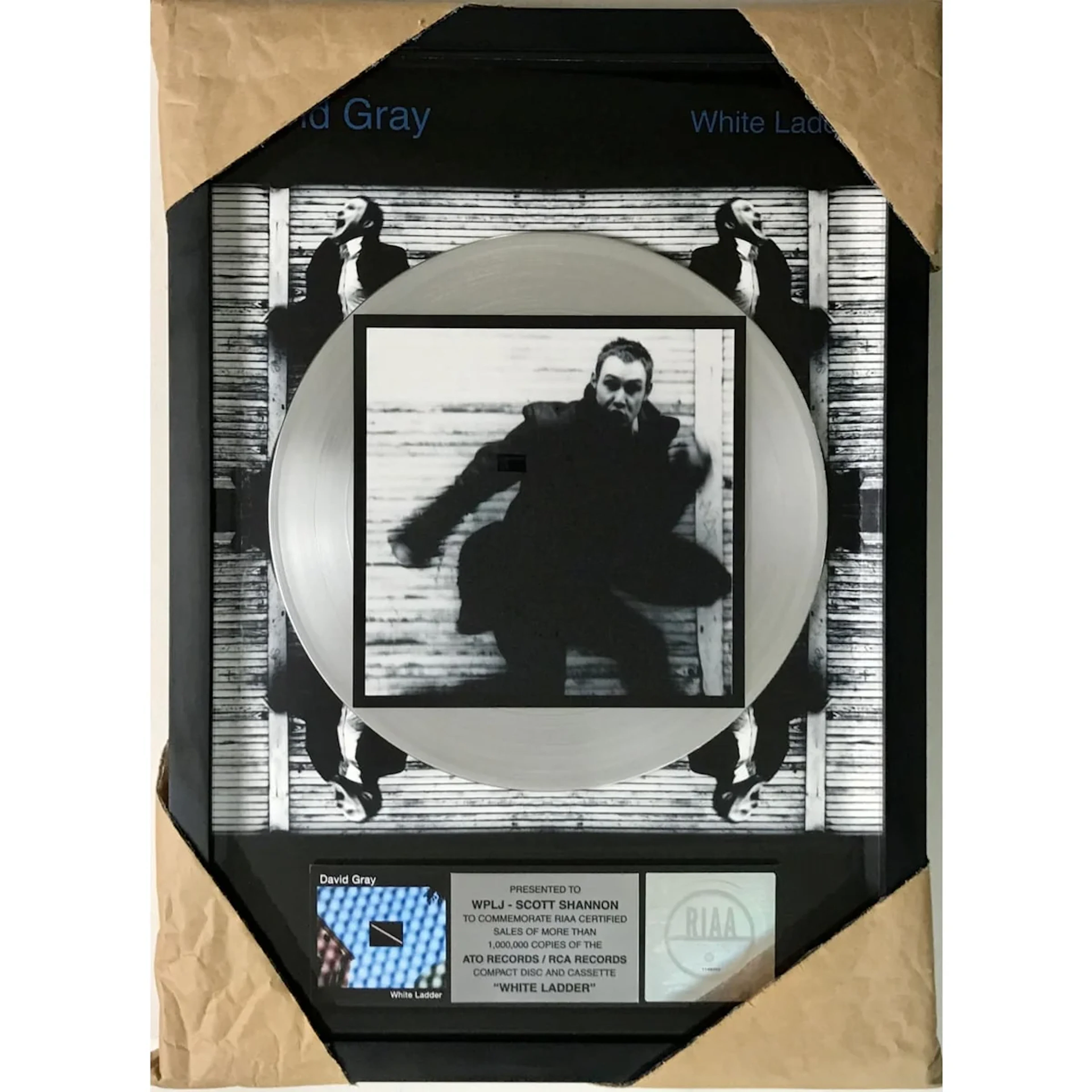 David Gray White Ladder RIAA Platinum Award -NEW