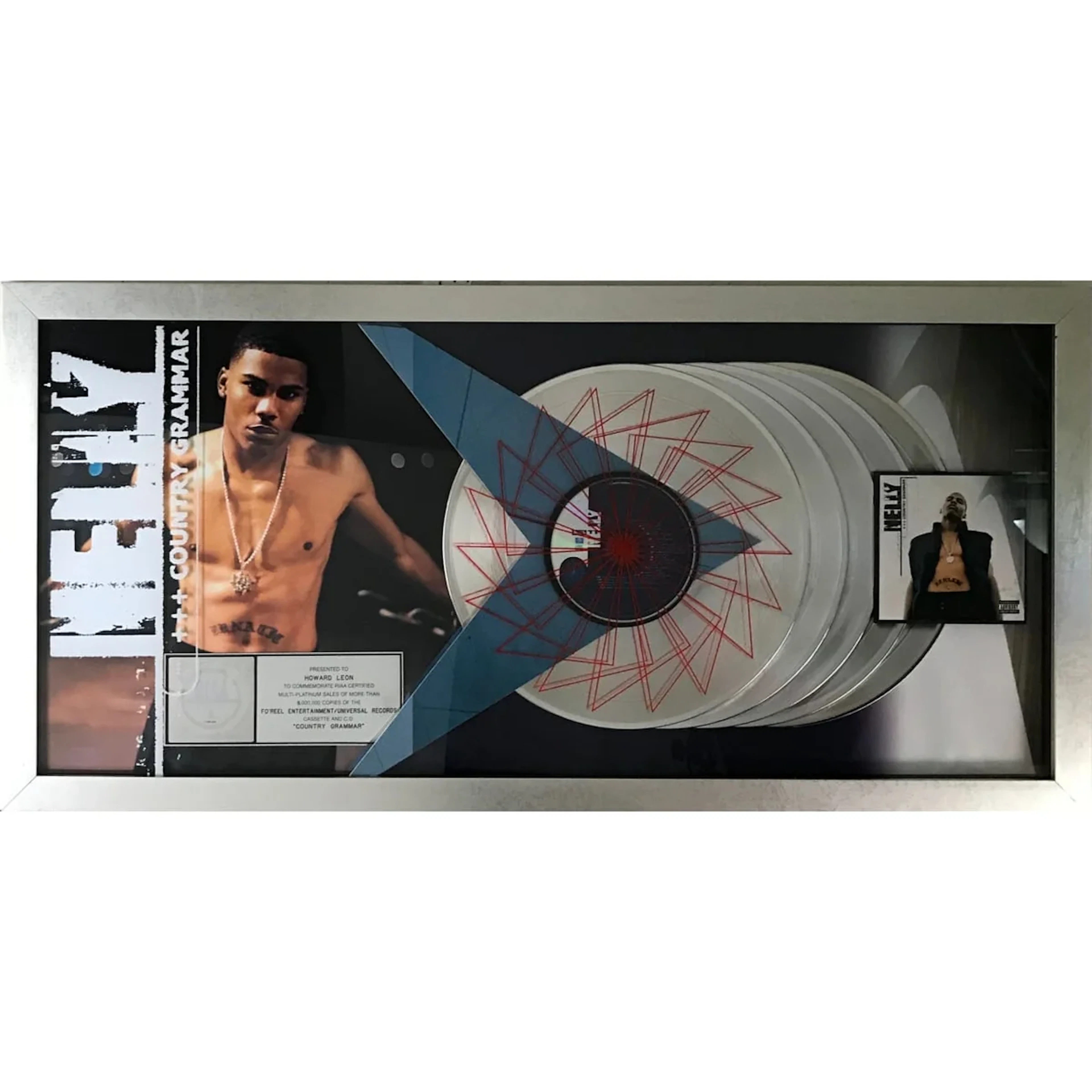 Nelly Country Grammar RIAA 5x Multi-Platinum Album Award