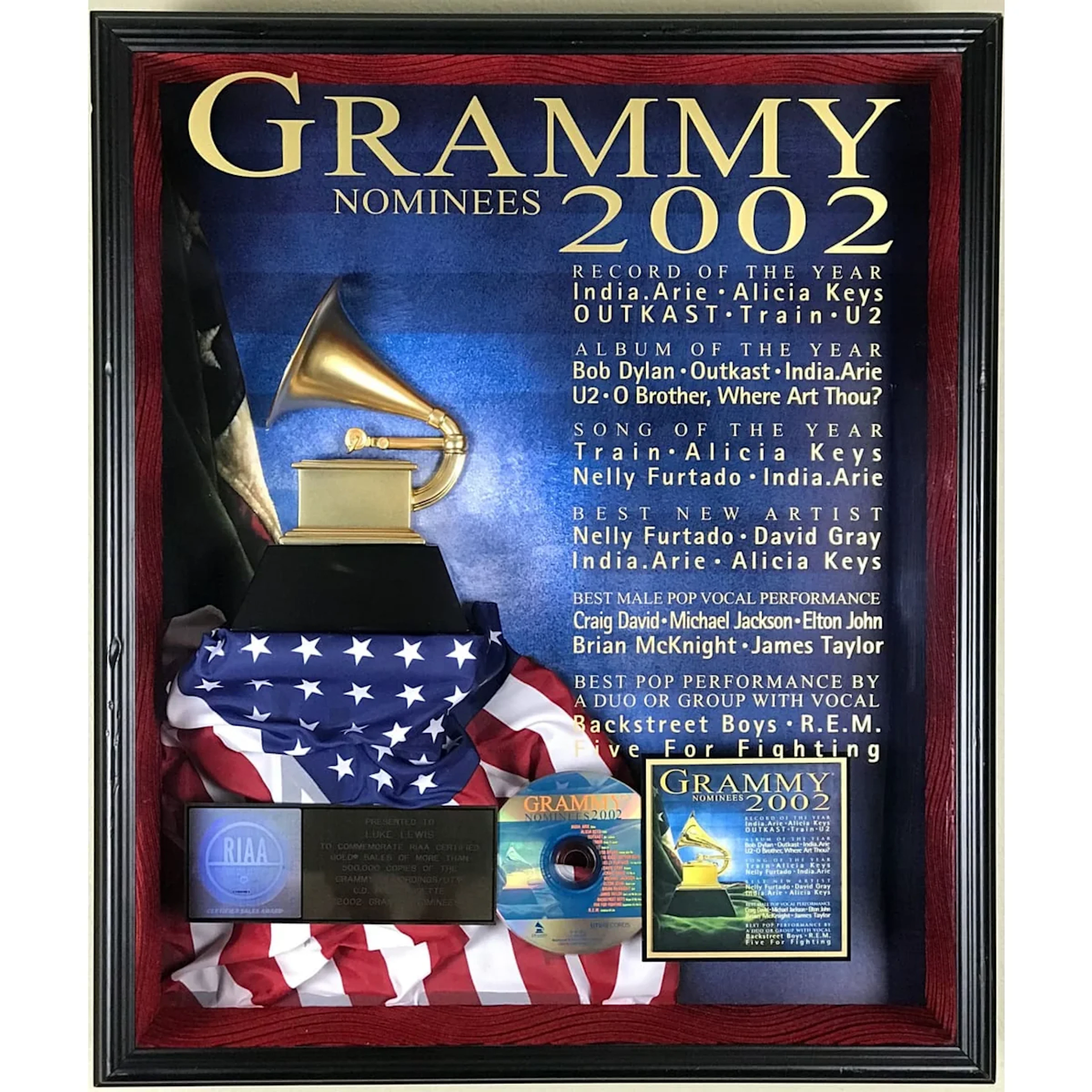 Grammy 2002 Nominees RIAA Gold Album Award