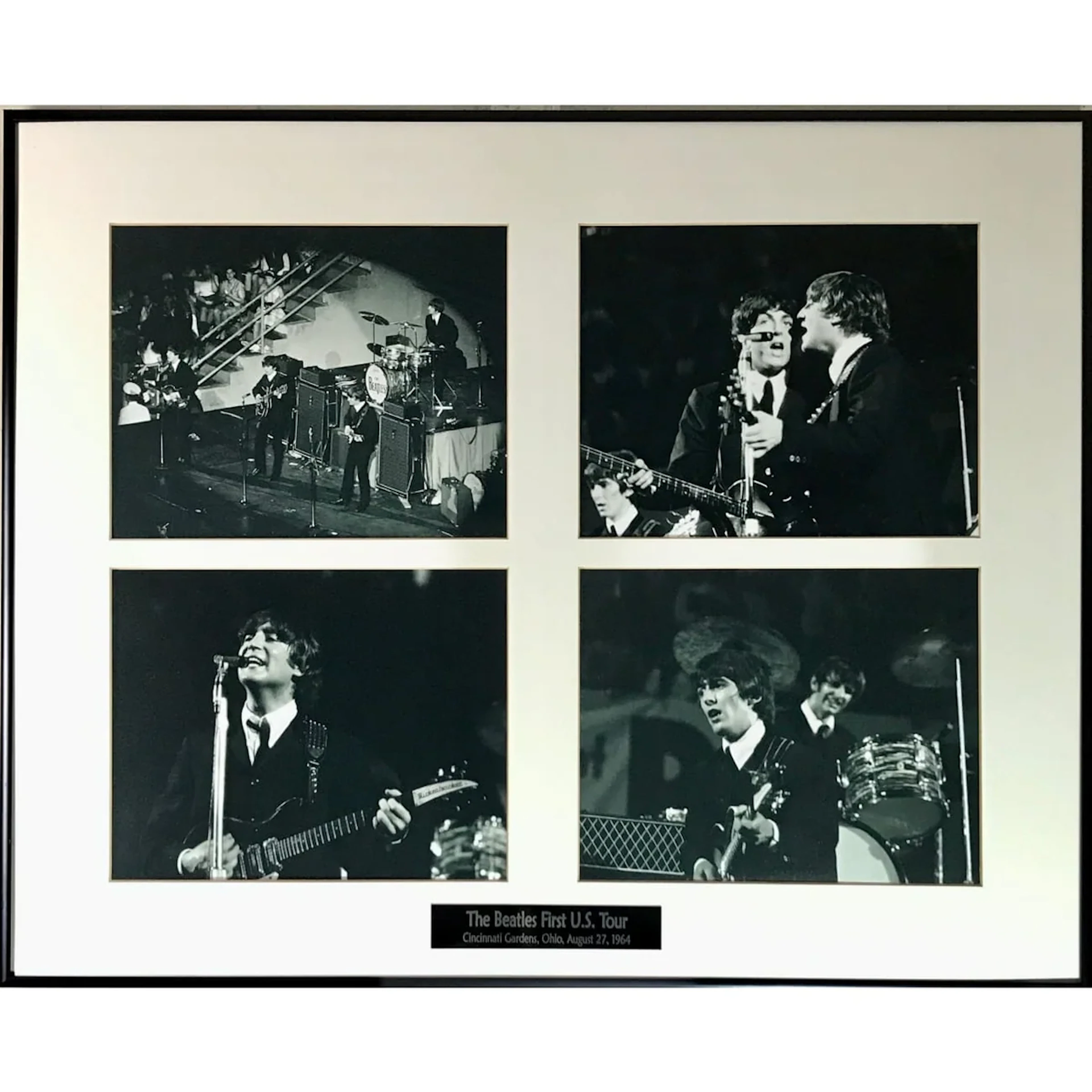 Beatles Rare 1964 First U.S. Tour Photo Collage