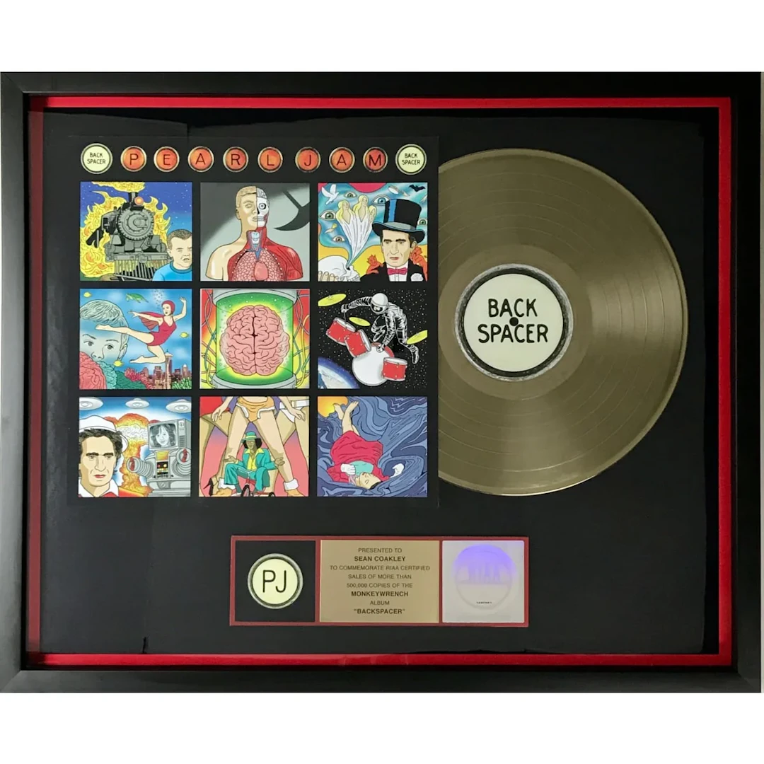 Pearl Jam Backspacer RIAA Gold Album Award