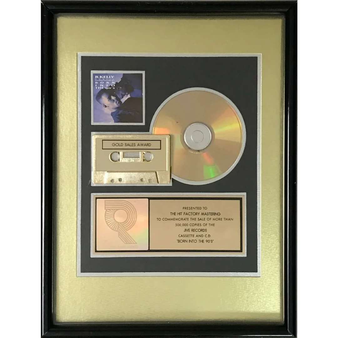 R Kelly & Public Announcement Born Into The 90s RIAA Gold Album Award