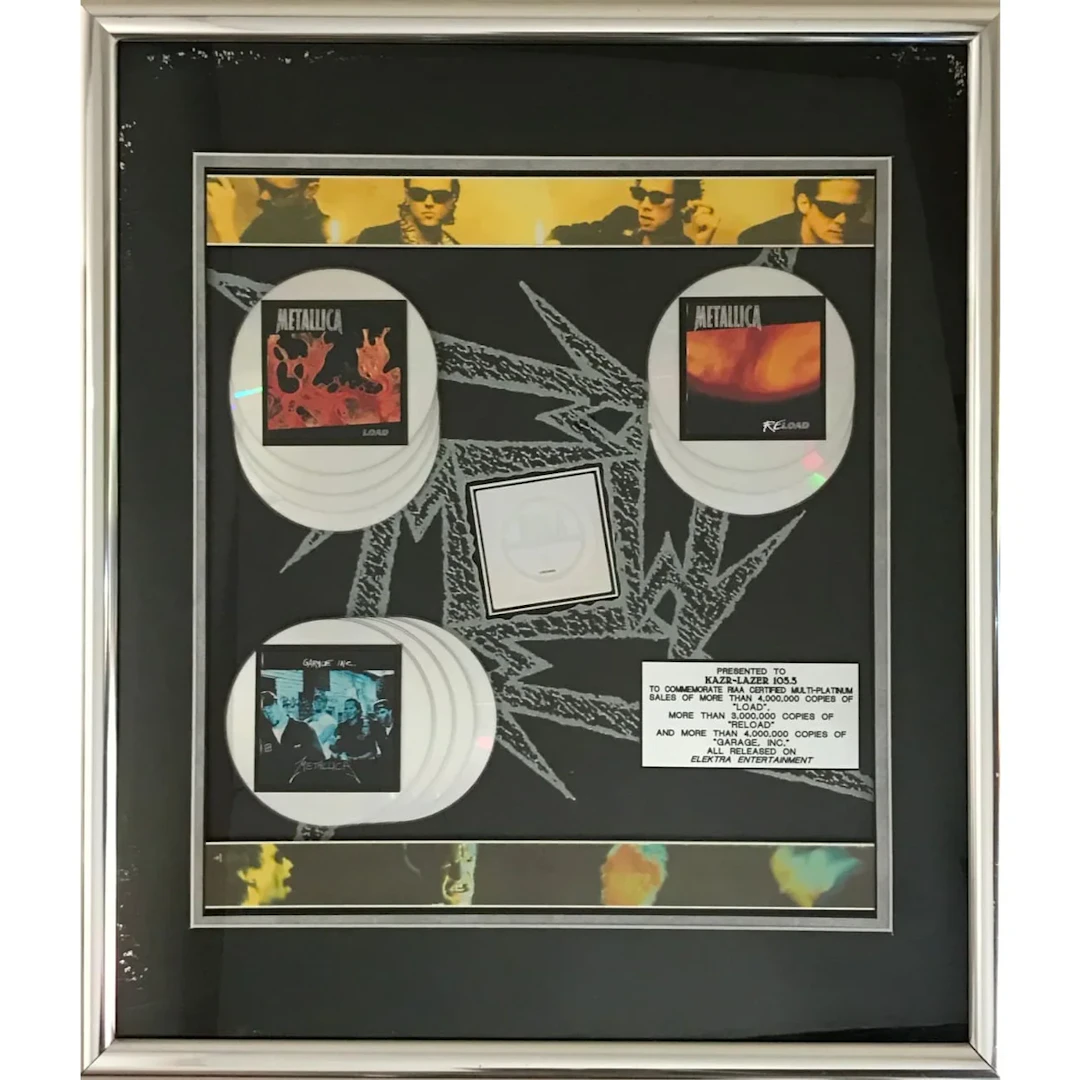 Metallica Load, Reload & Garage Inc Combo RIAA Multi-Platinum Award