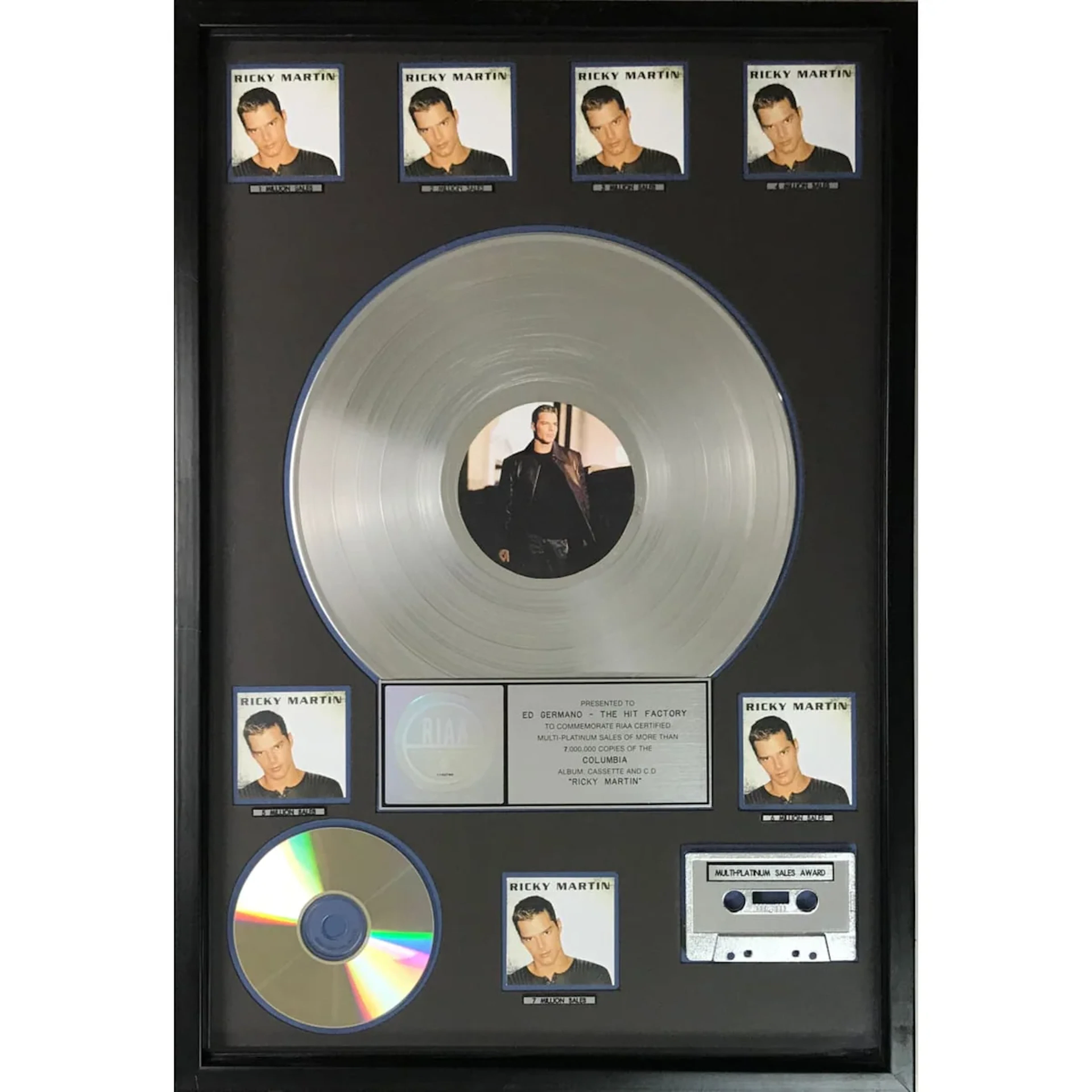 Ricky Martin debut RIAA 7x Multi-Platinum Album Award