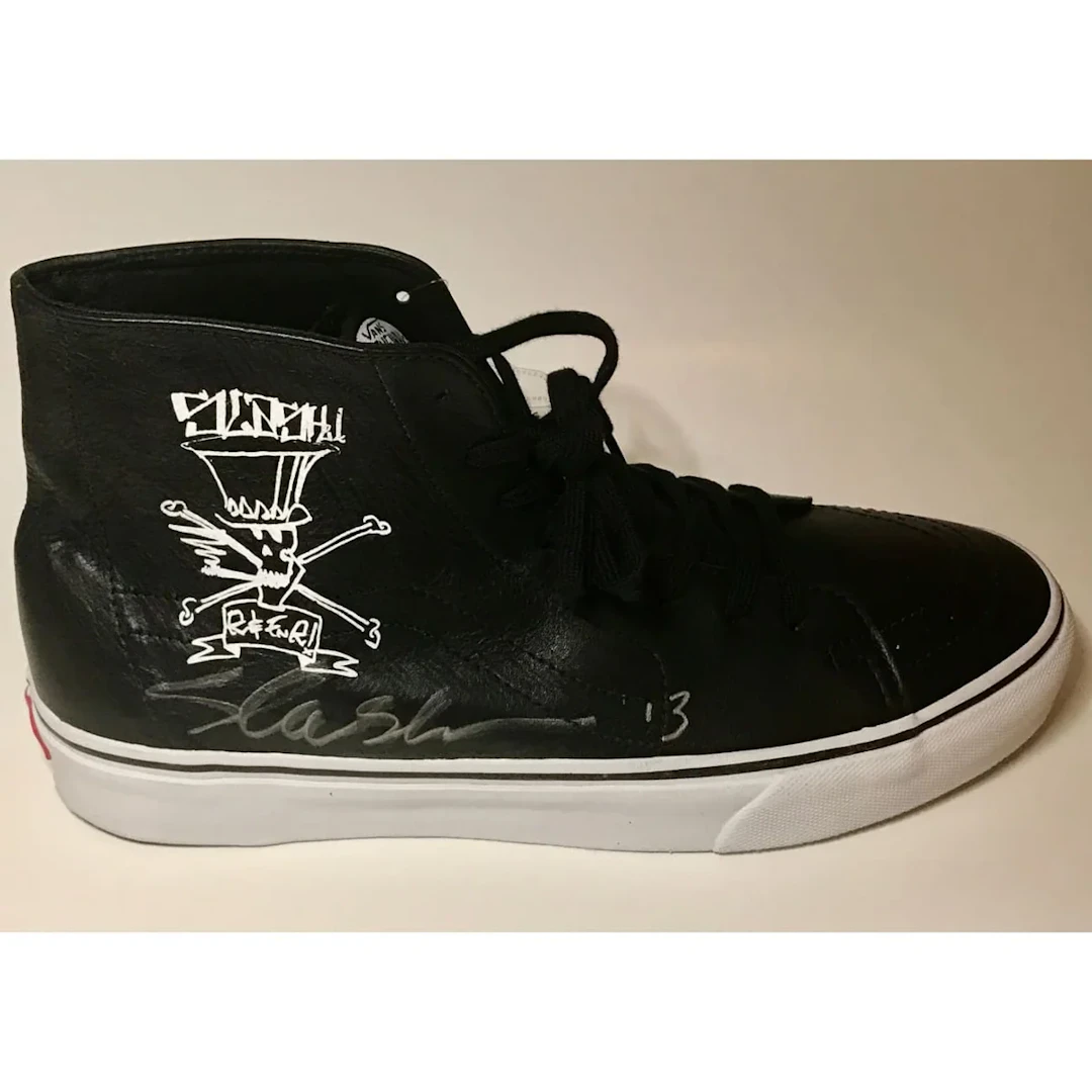 GNR Slash Signed Custom Vans High Top Shoe w/BAS LOA