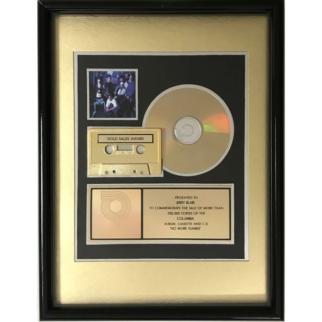 New Kids On The Block No More Games RIAA Gold Album Award