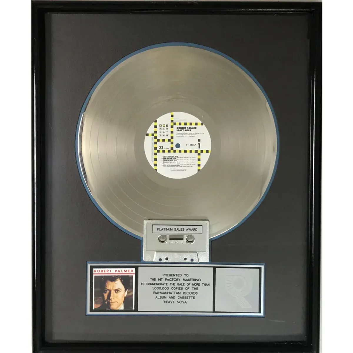 Robert Palmer Heavy Nova RIAA Platinum Album Award | Barnebys