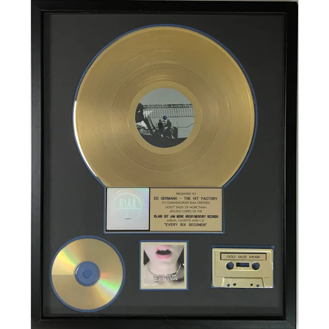 Saliva Every Six Seconds RIAA Gold Album Award