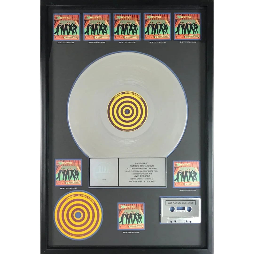 NSYNC No Strings Attached RIAA 8x Multi-Platinum Award