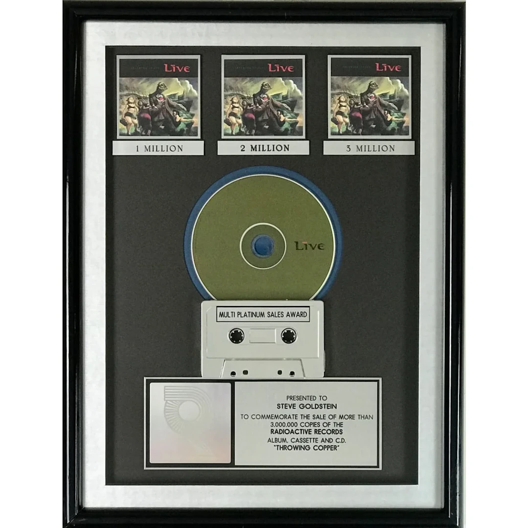 Live Throwing Copper RIAA 3x Multi-Platinum Award