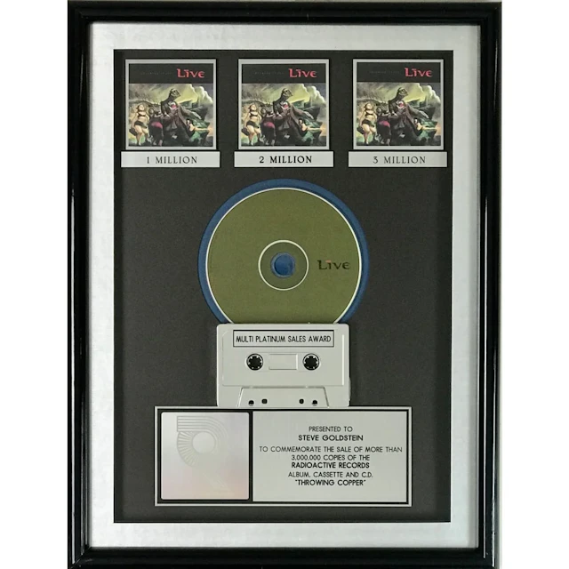 Live Throwing Copper RIAA 3x Multi-Platinum Award