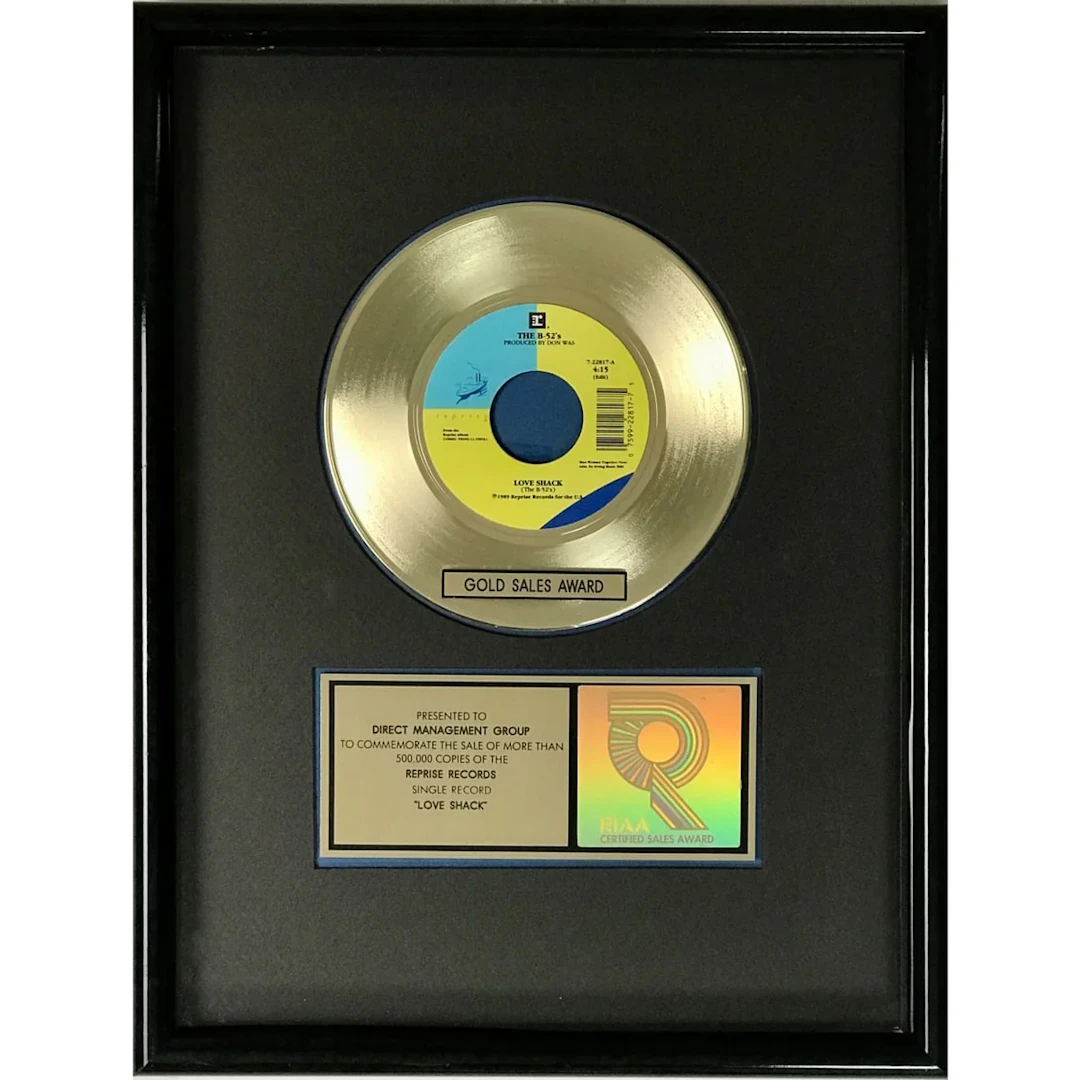 The B-52s "Love Shack" RIAA Gold Single Award