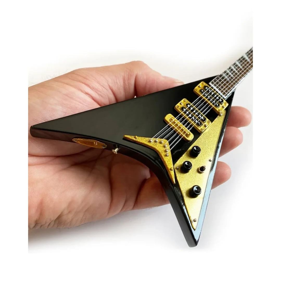 Randy Rhoads Signature Black "Concorde V" Mini Guitar Replica