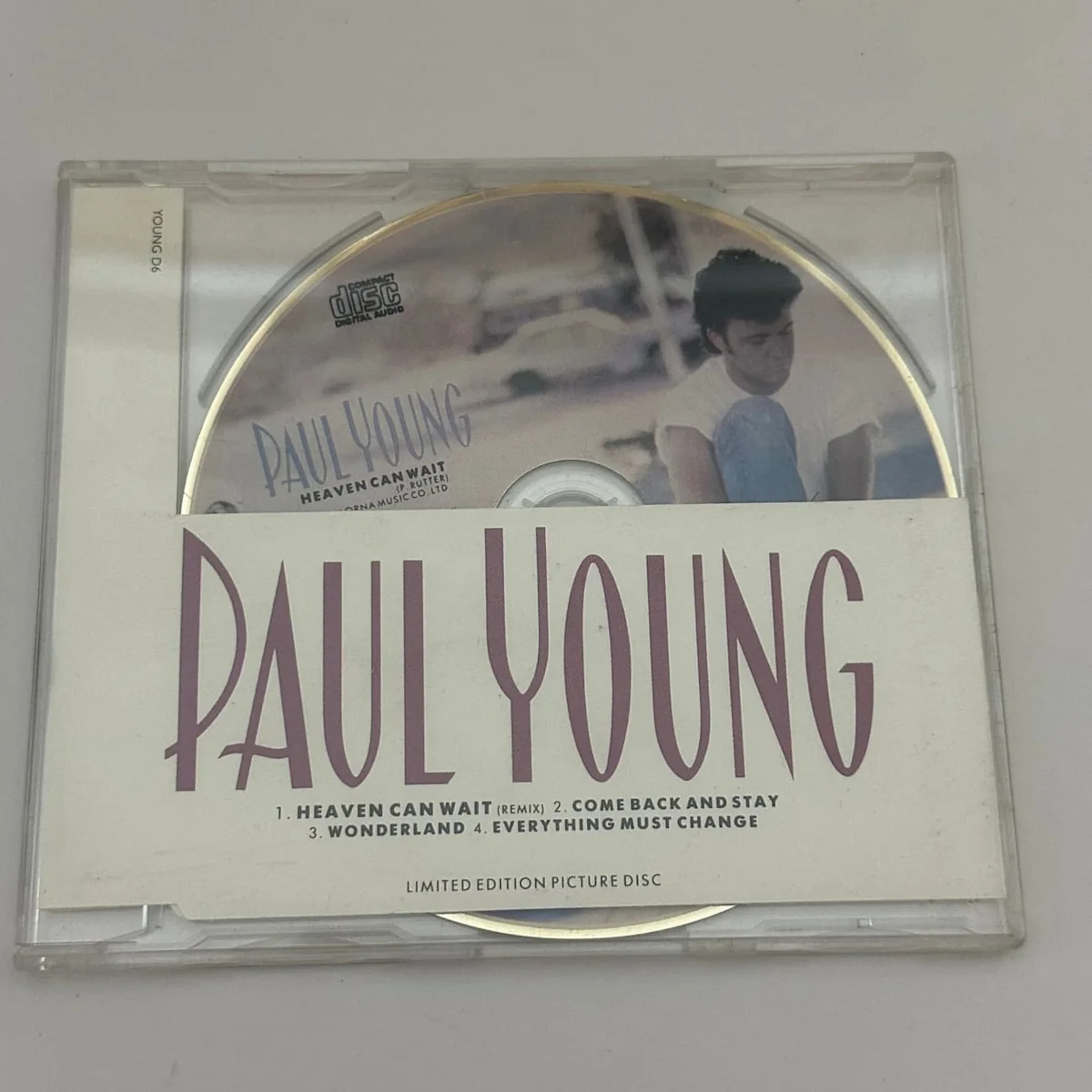 Paul Young "Heaven Can Wait" 1990 UK Limited Edition Picture Disc