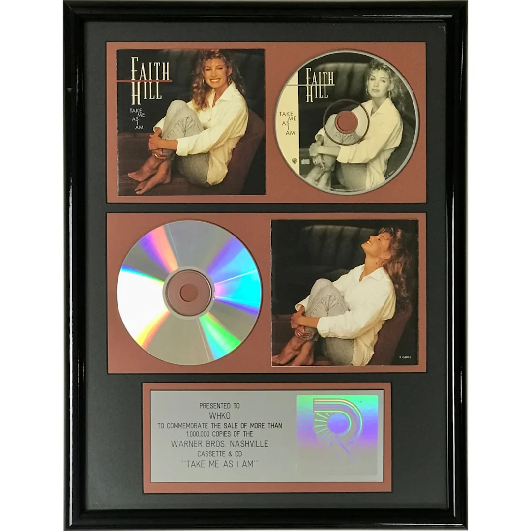 Faith Hill Take Me As I Am RIAA Platinum Album Award