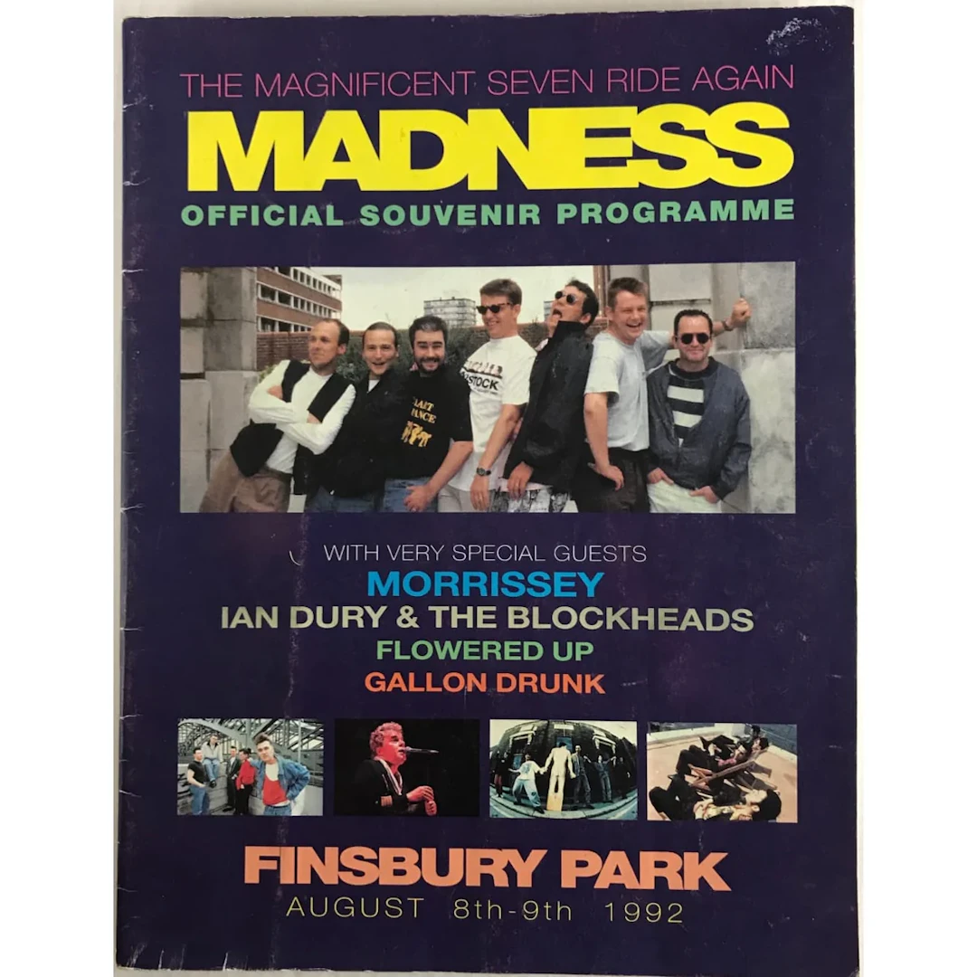 Madness 1992 UK Tour Concert Program