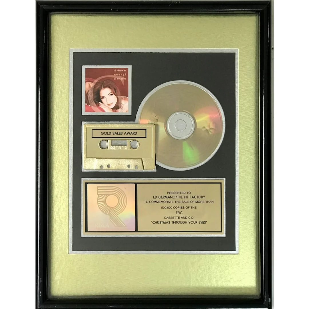 Gloria Estefan Christmas Through Your Eyes RIAA Gold Album Award