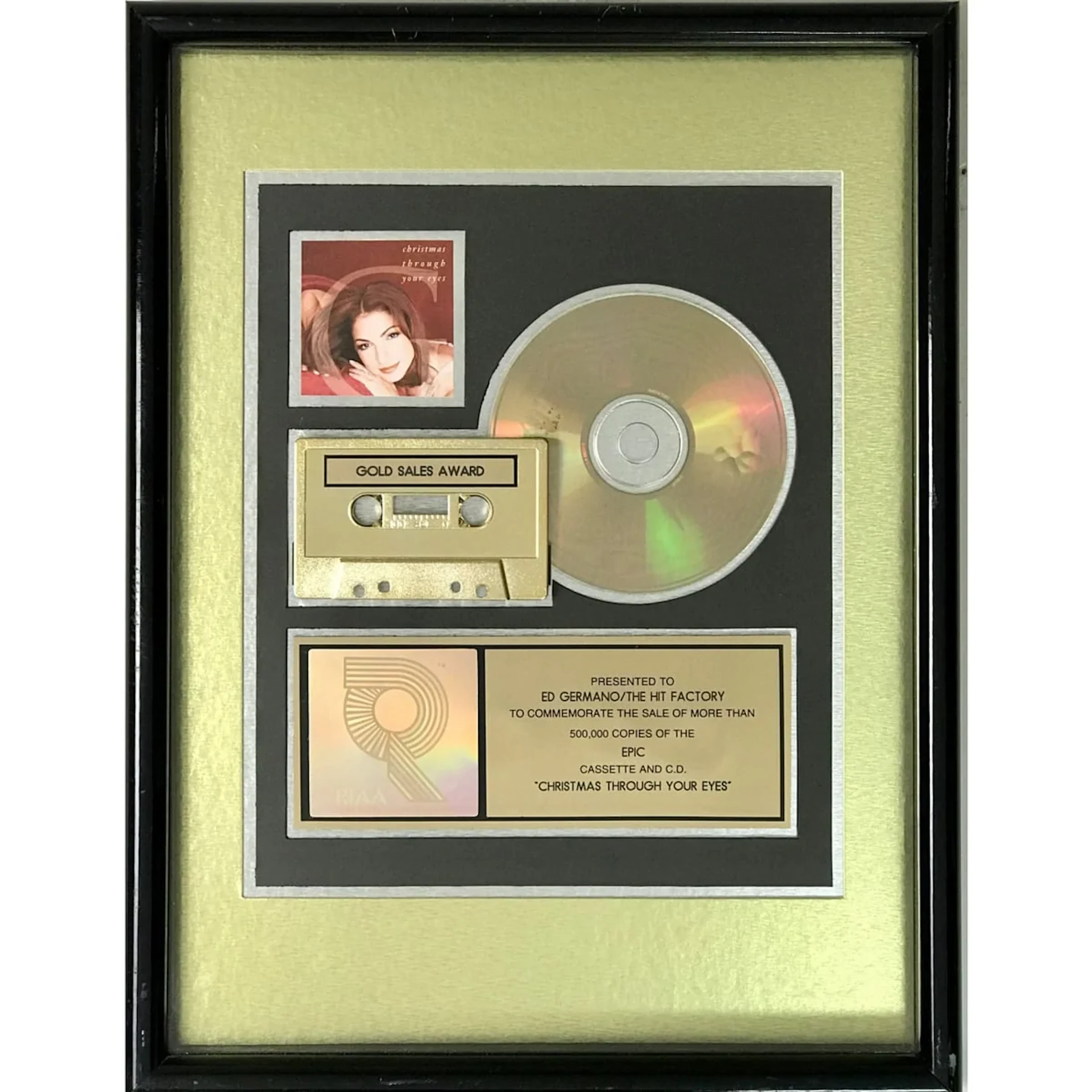 Gloria Estefan Christmas Through Your Eyes RIAA Gold Album Award