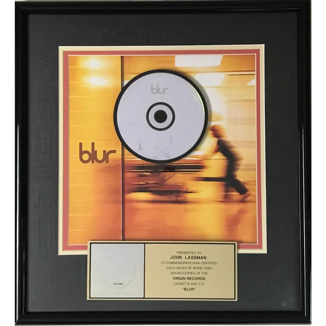 Blur self-titled RIAA Gold Album Award