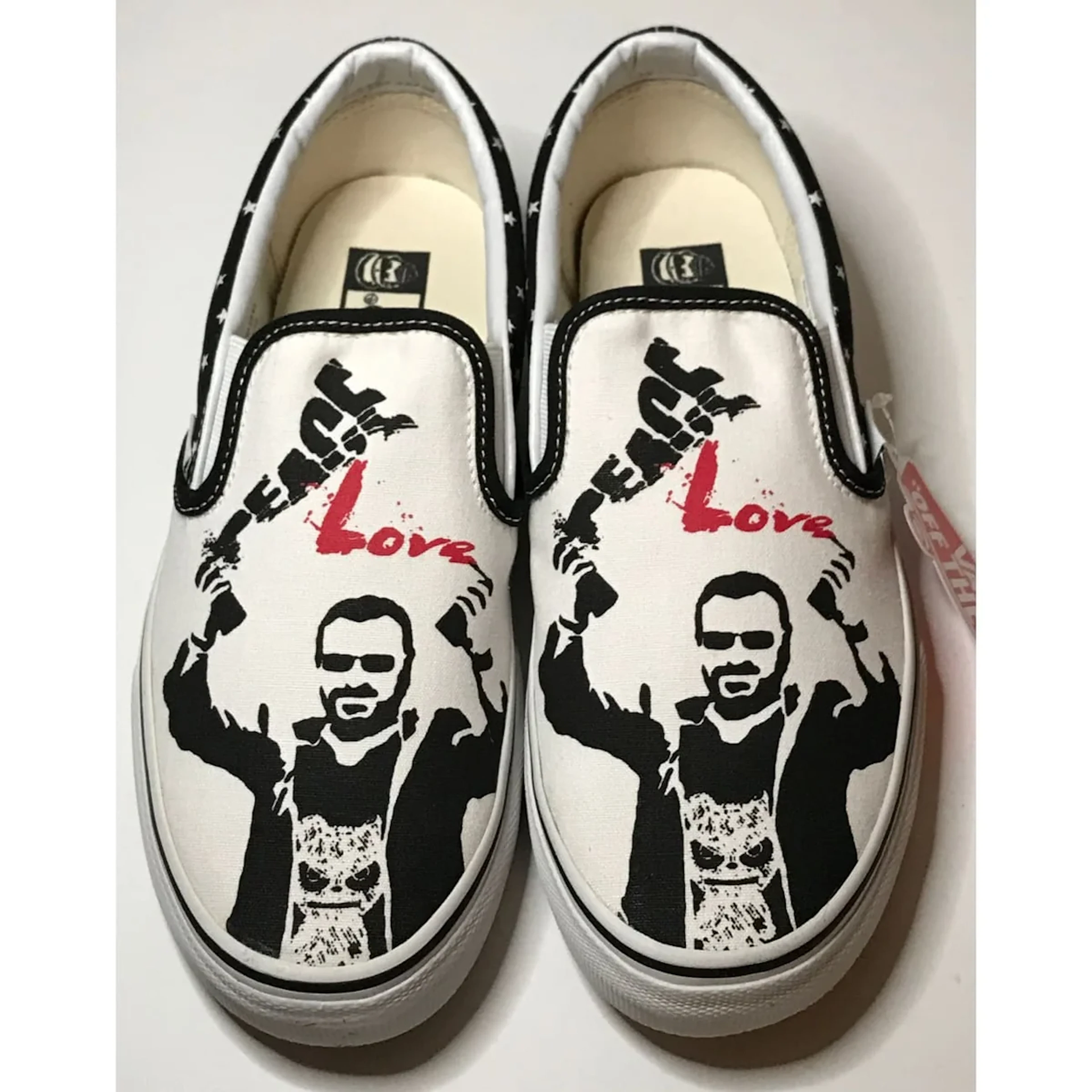 Ringo Starr Peace & Love Rare Vans Mid-2010s Slip-Ons - NEW In Box