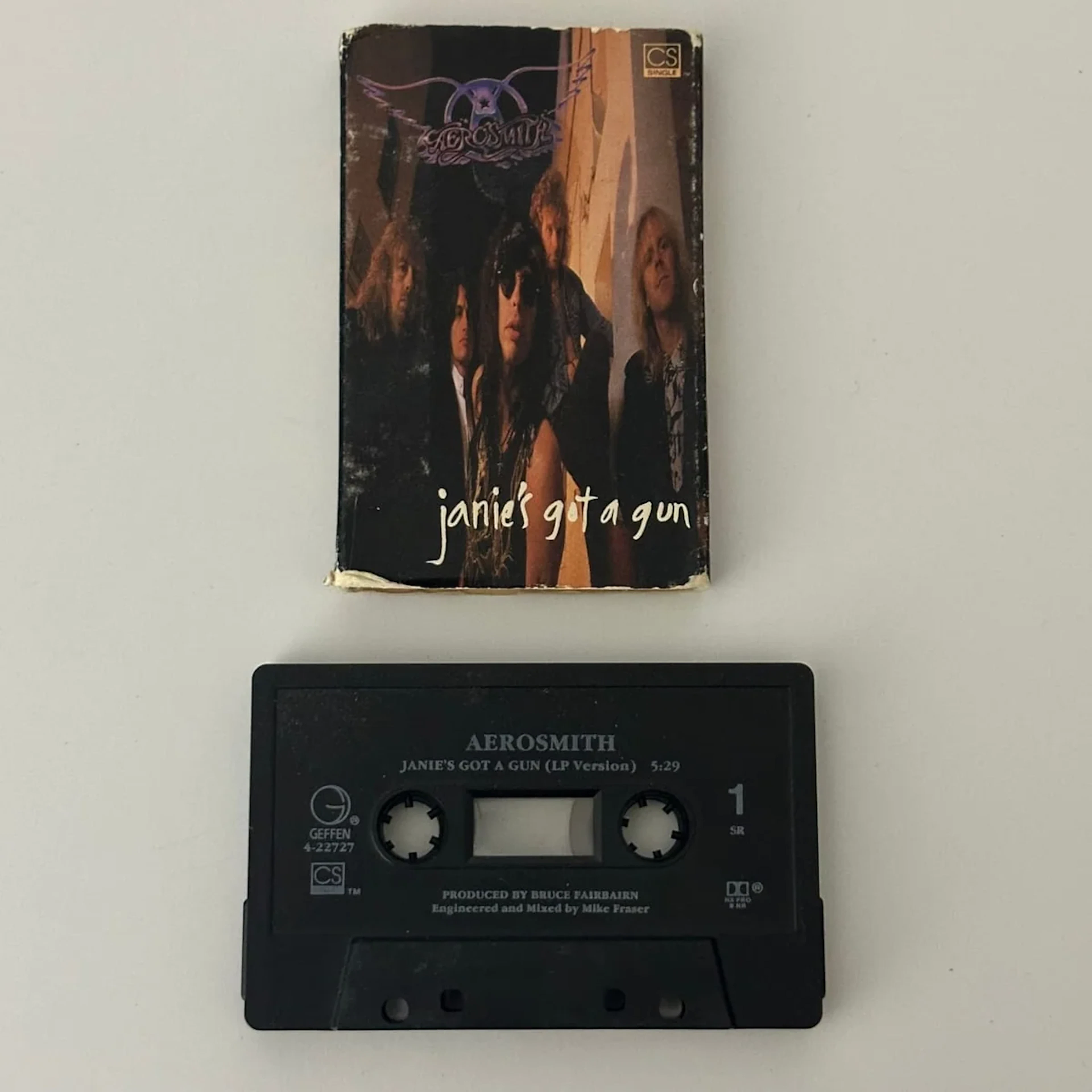 Aerosmith "Janie's Got a Gun" Cassette Single (1989) 22727-4