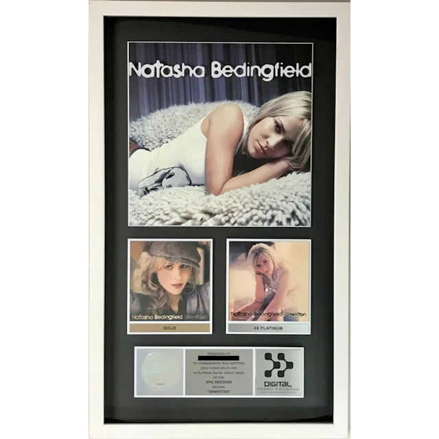 Natasha Bedingfield "Unwritten" RIAA 4x Multi-Platinum Combo Award