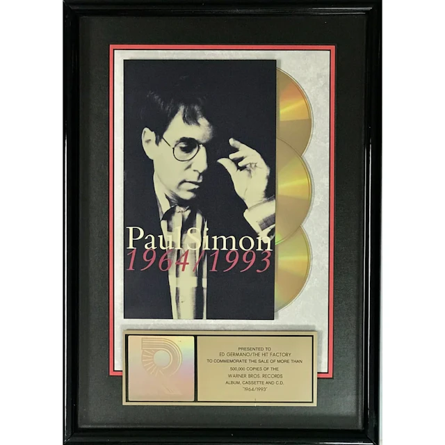 Paul Simon 1964/1993 RIAA Gold Album Award