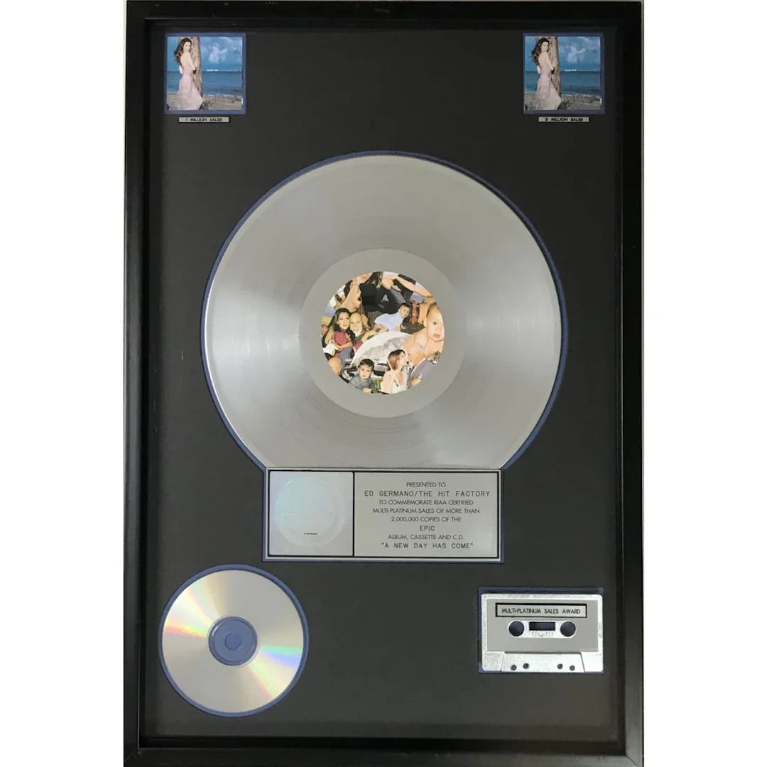 Celine Dion A New Day Has Come RIAA 2x Multi-Platinum Album Award