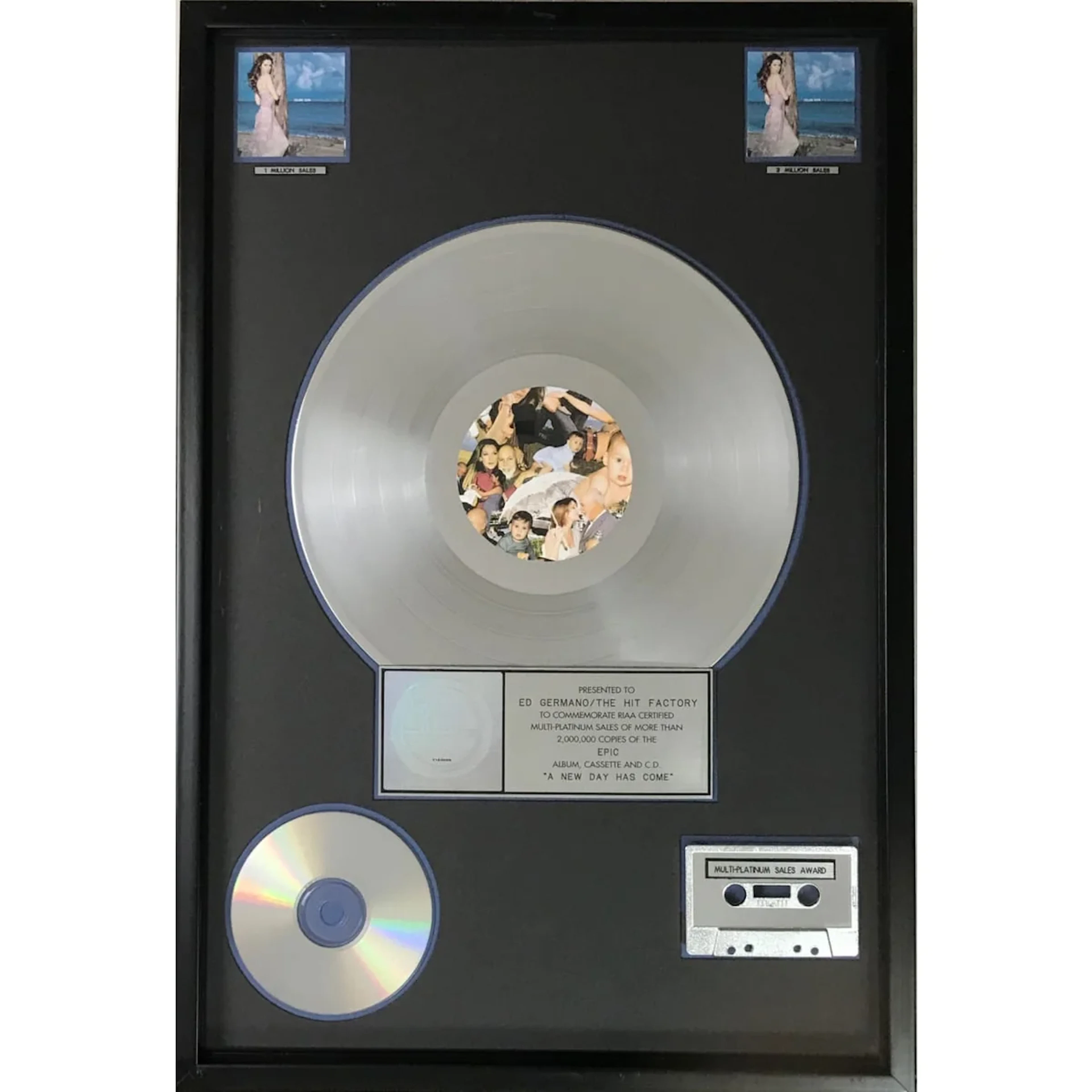 Celine Dion A New Day Has Come RIAA 2x Multi-Platinum Album Award