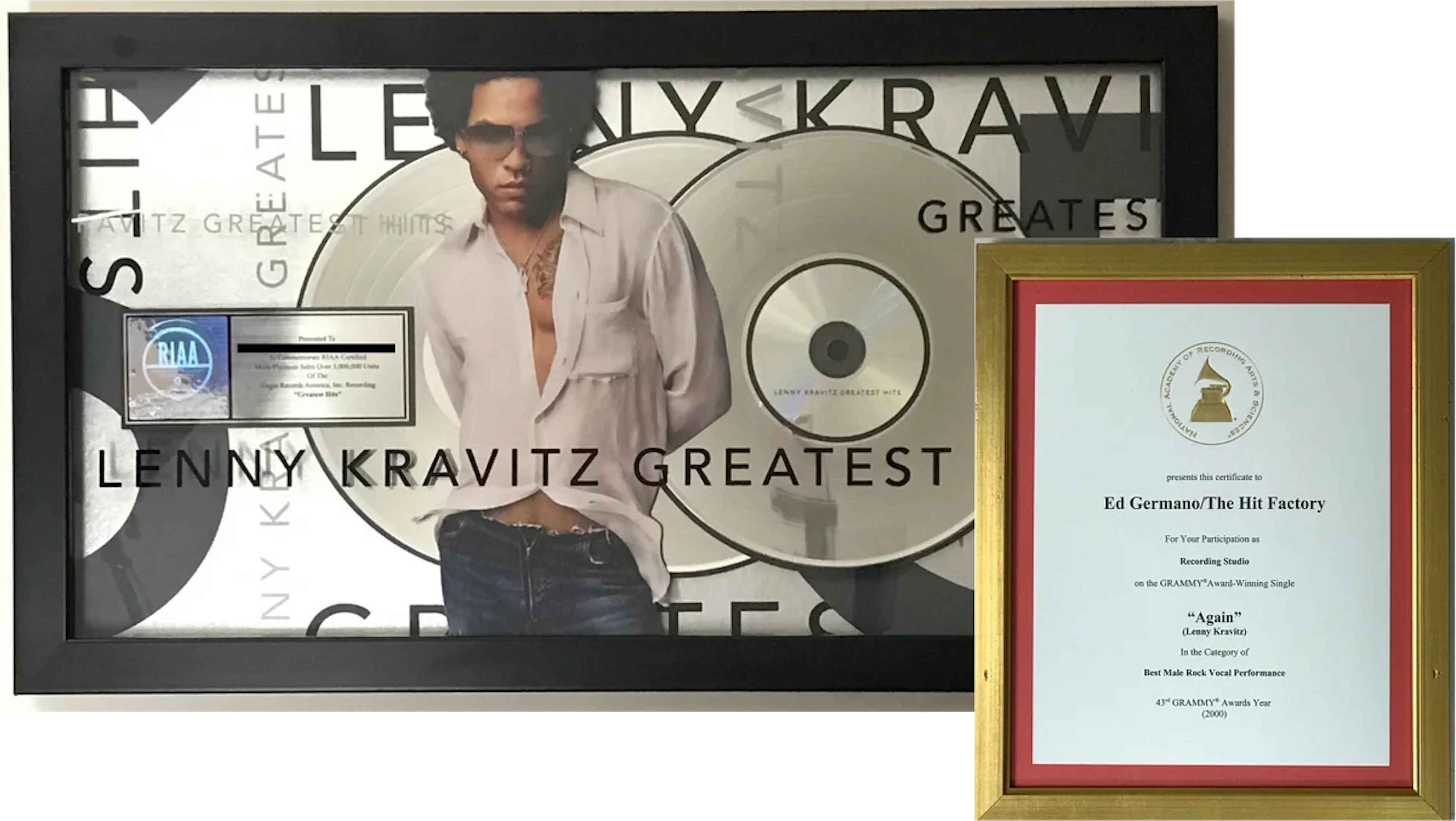 Lenny Kravitz Greatest Hits RIAA 3x Multi-Platinum Award, NEW sealed