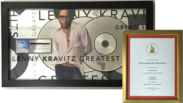 Lenny Kravitz Greatest Hits RIAA 3x Multi-Platinum Award, NEW sealed
