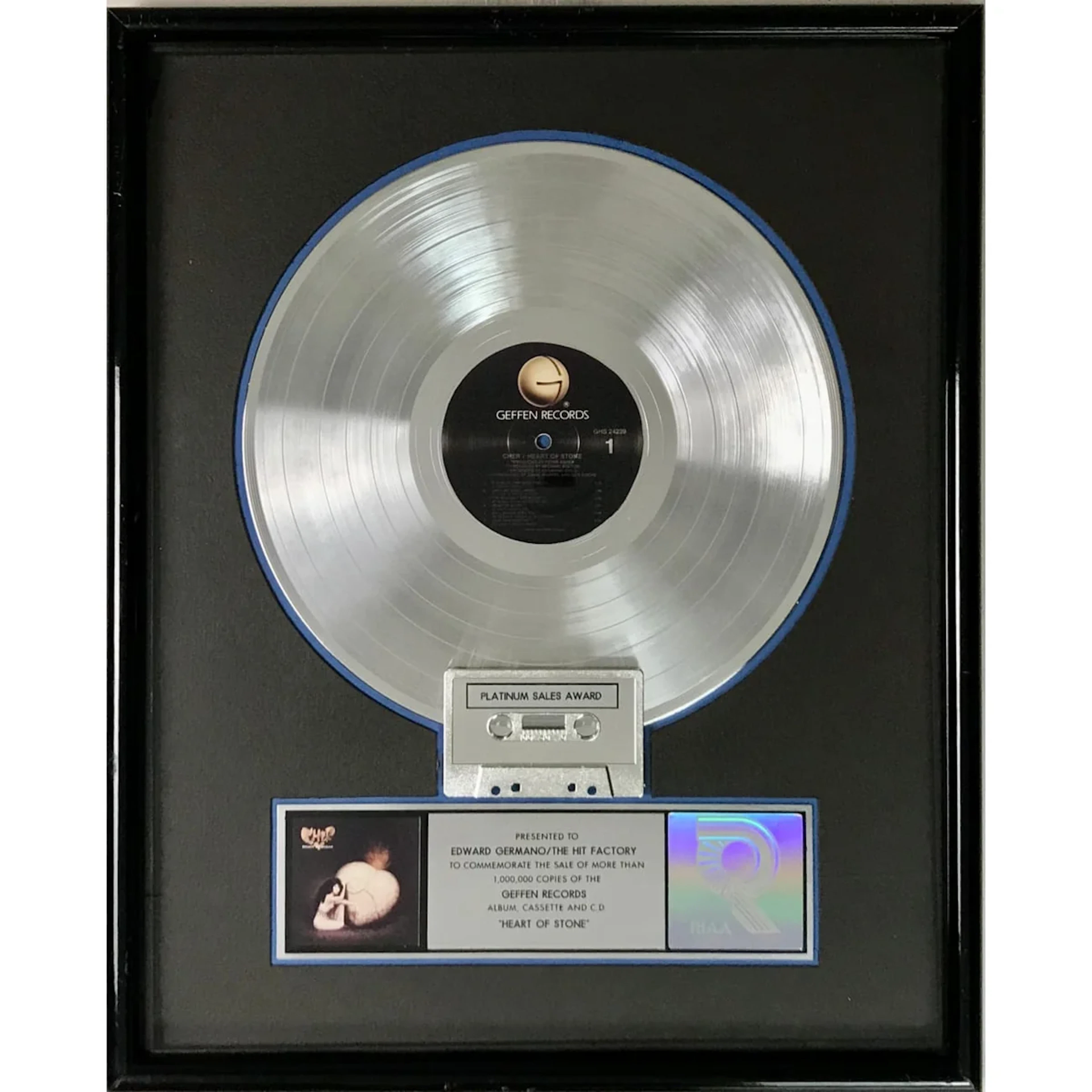 Cher Heart Of Stone RIAA Platinum Album Award