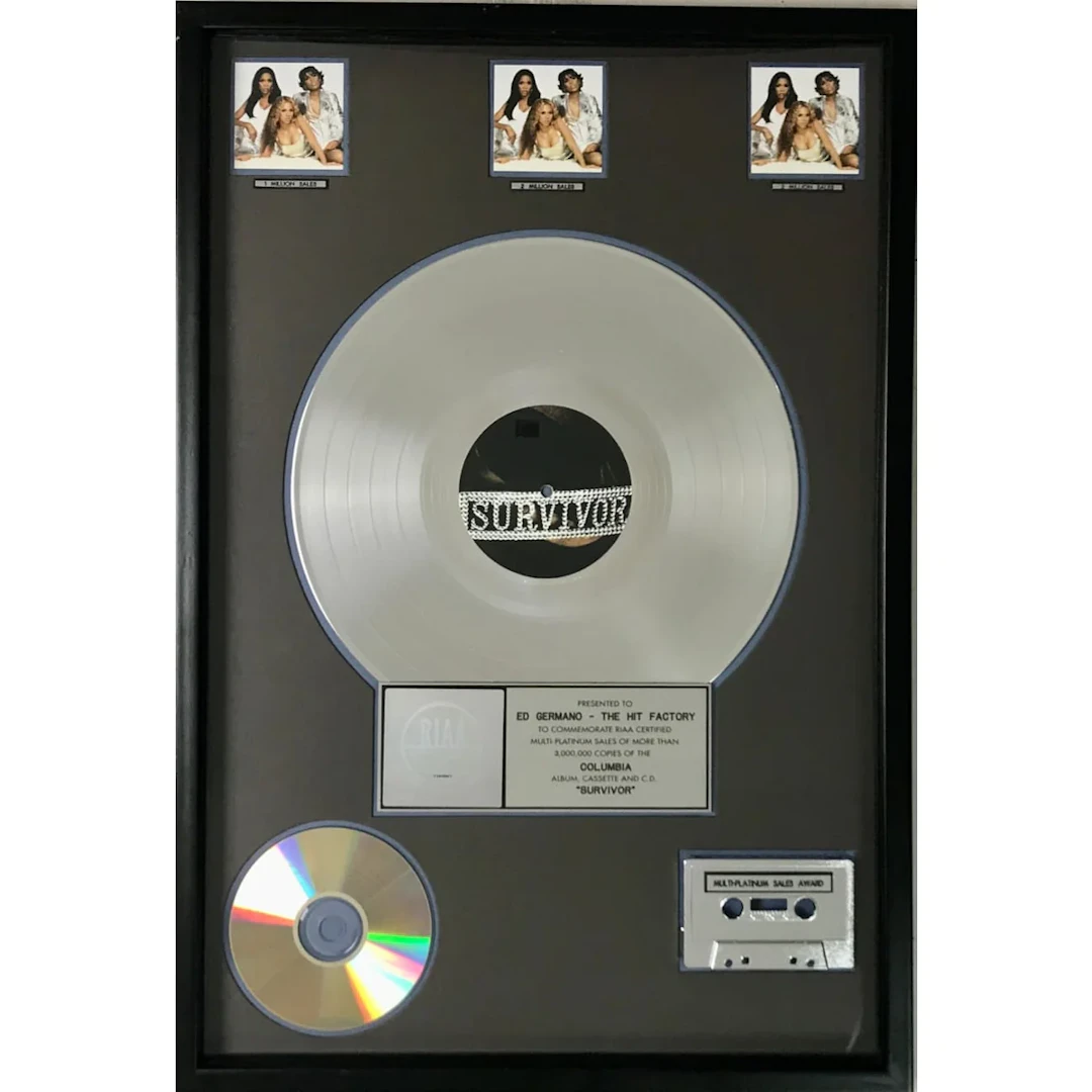 Destiny's Child Survivor RIAA 3x Multi-Platinum Album Award