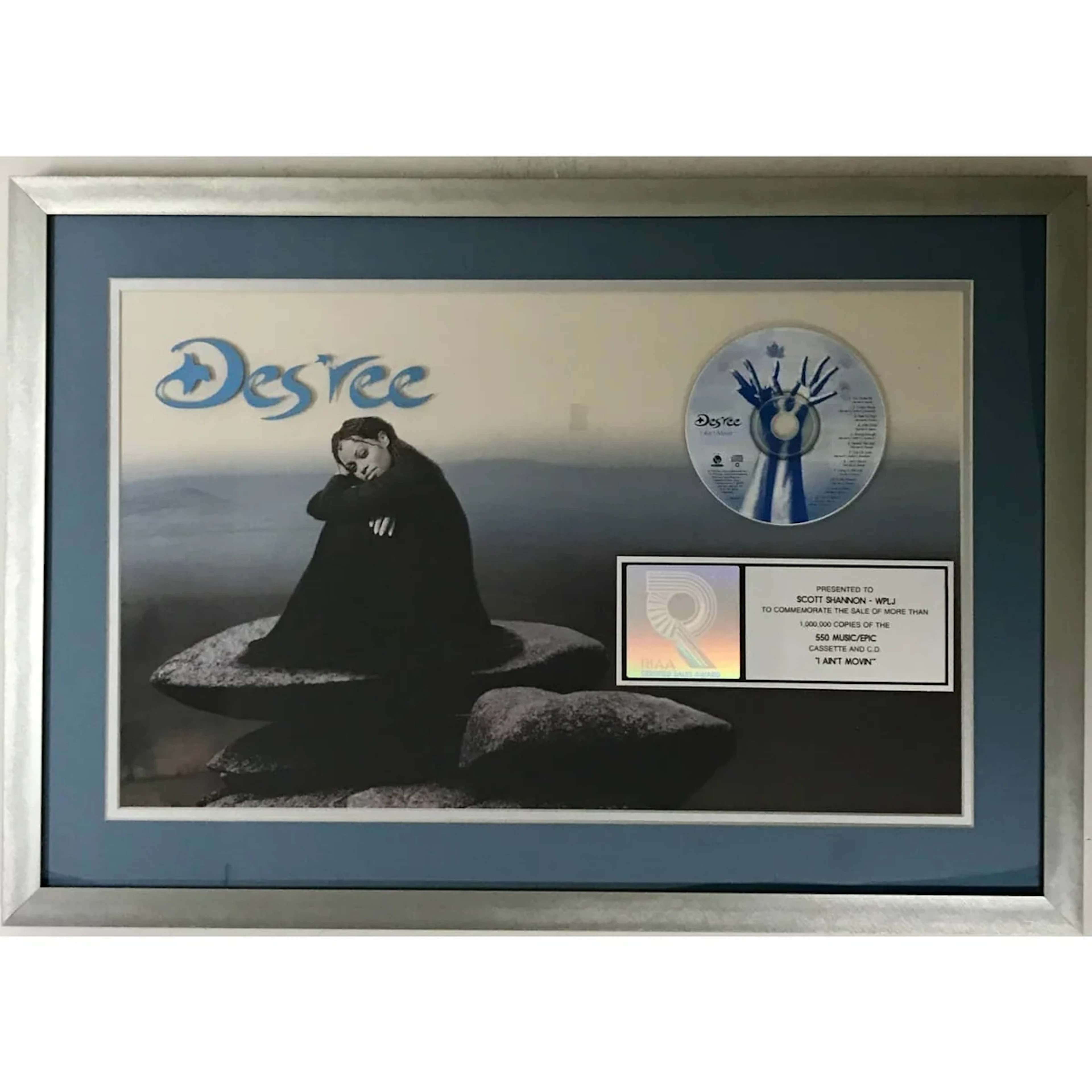 Des'ree I Ain't Movin' RIAA Platinum Album Award